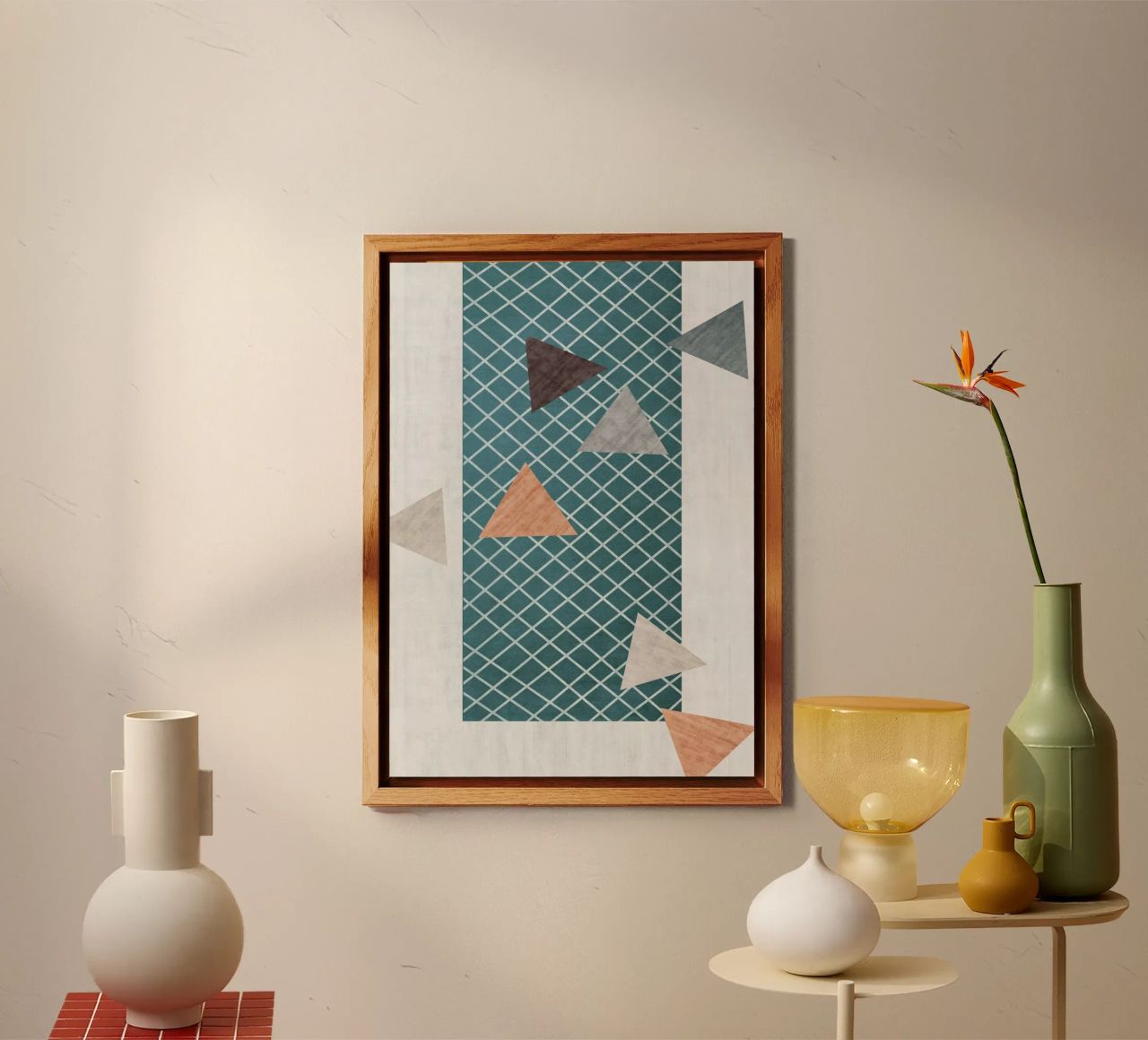 Triangles in various shades alluminio dibond da LisaArtes