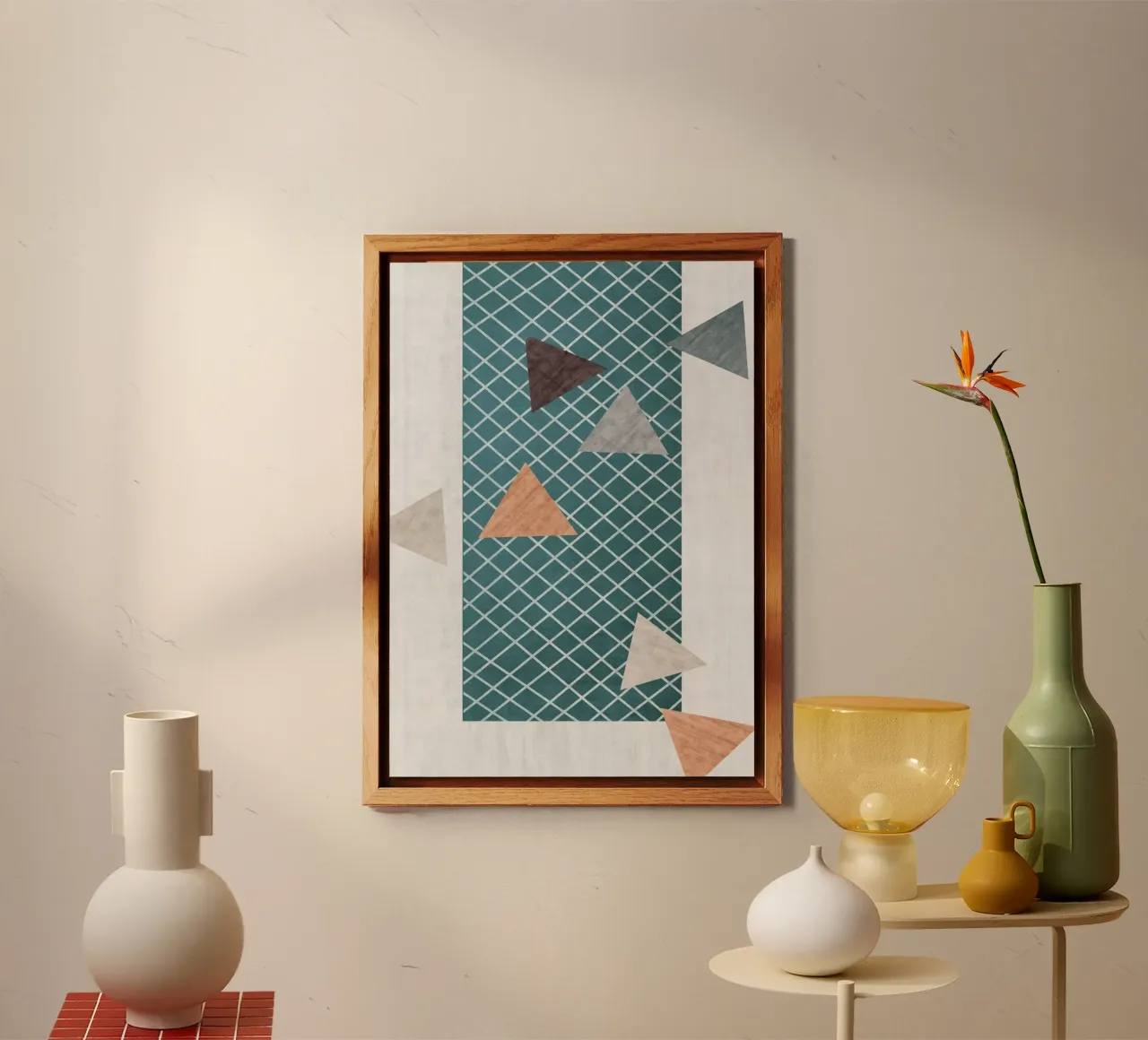 Triangles in various shades alluminio dibond da LisaArtes