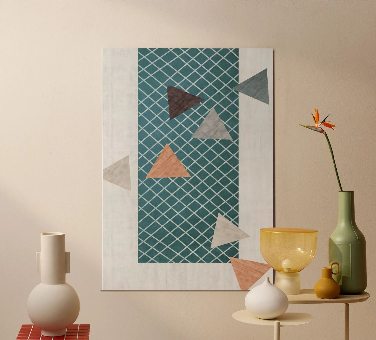 Triangles in various shades carta hahnemühle da LisaArtes