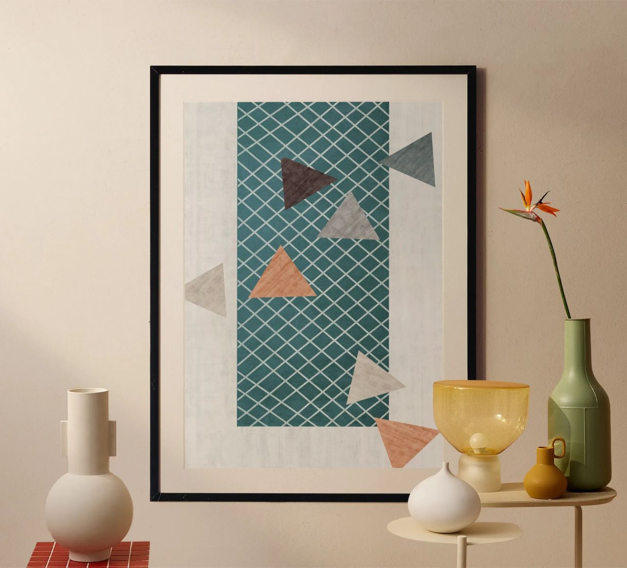 Triangles in various shades carta hahnemühle da LisaArtes