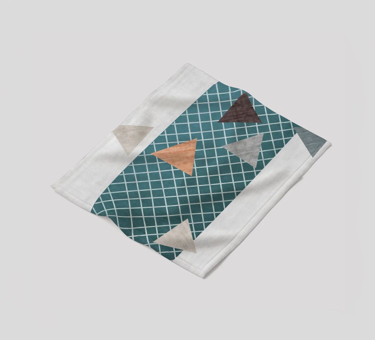 Triangles in various shades fleece blanket by LisaArtes