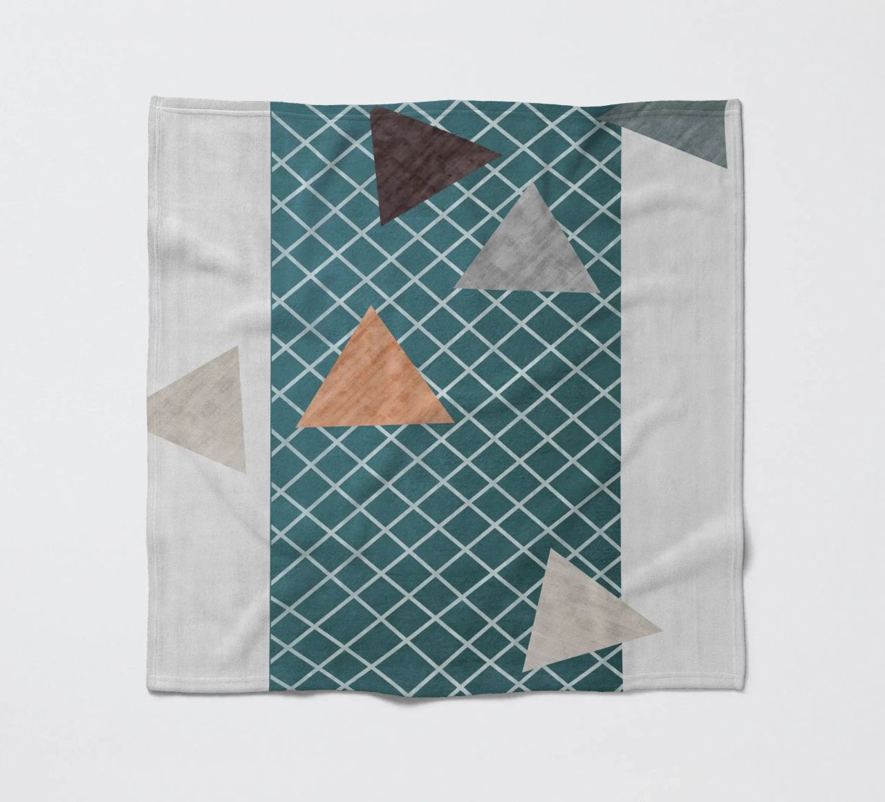 Triangles in various shades fleece blanket by LisaArtes