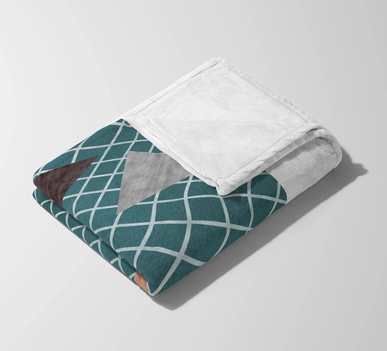 Triangles in various shades fleece blanket by LisaArtes