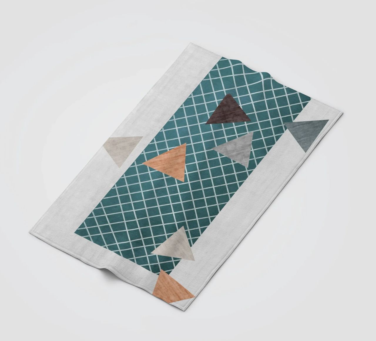 Triangles in various shades fleece blanket by LisaArtes