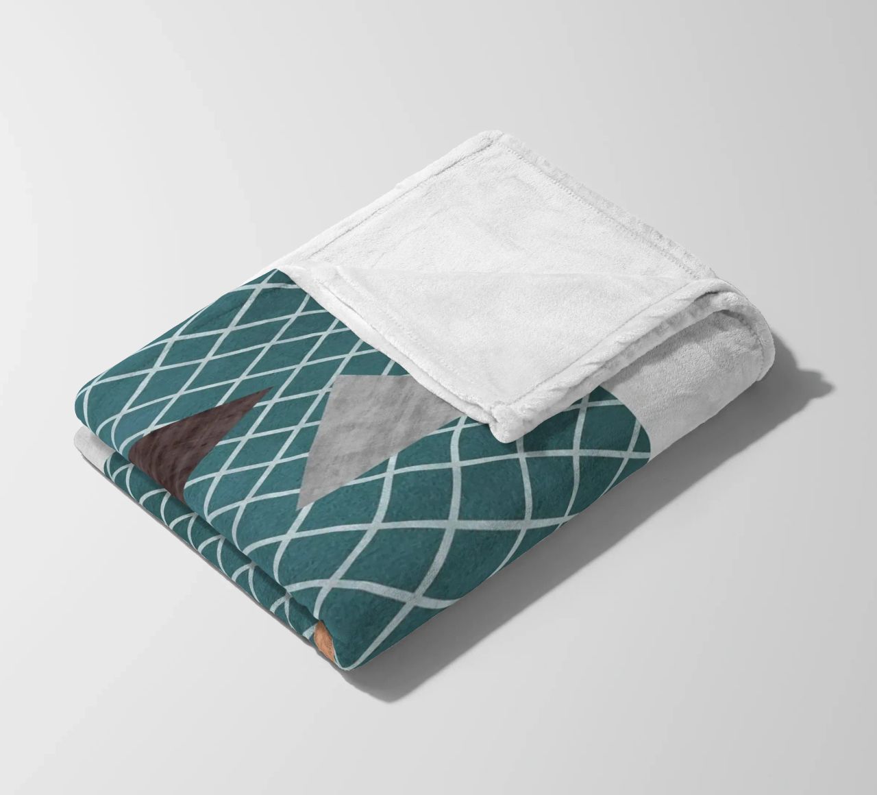 Triangles in various shades fleece blanket by LisaArtes