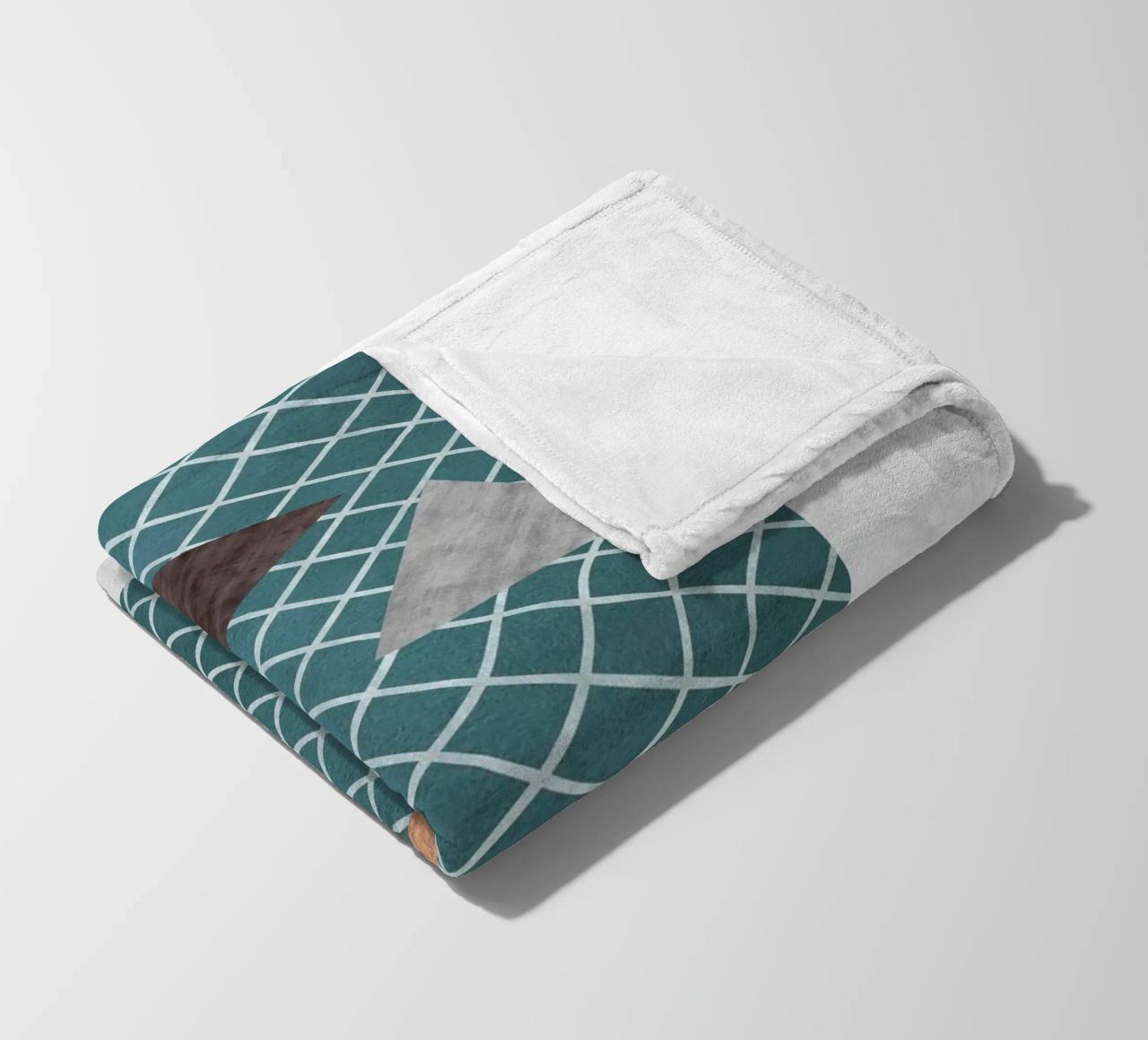 Triangles in various shades fleece blanket by LisaArtes