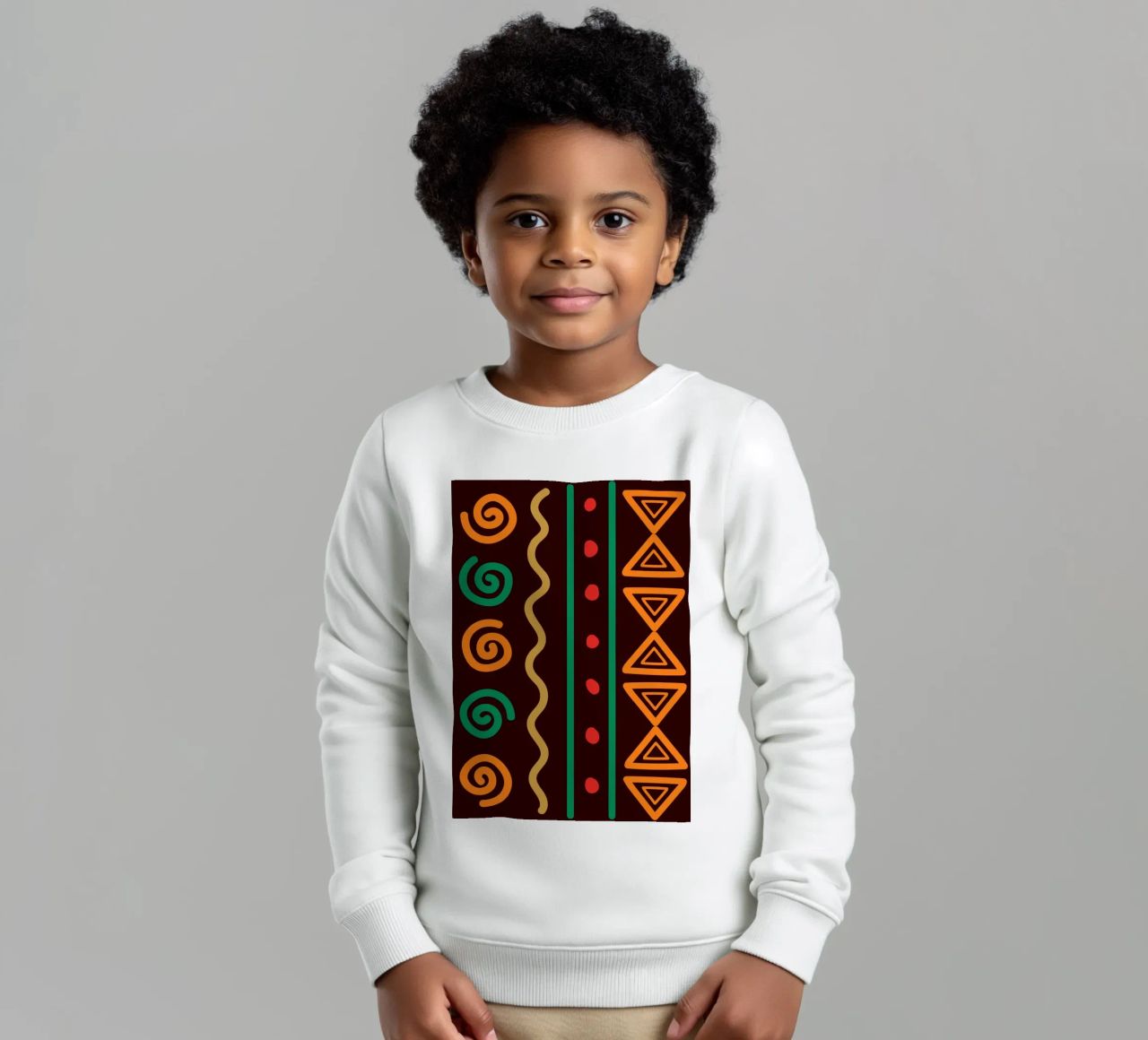Afro design felpa bambino da LisaArtes