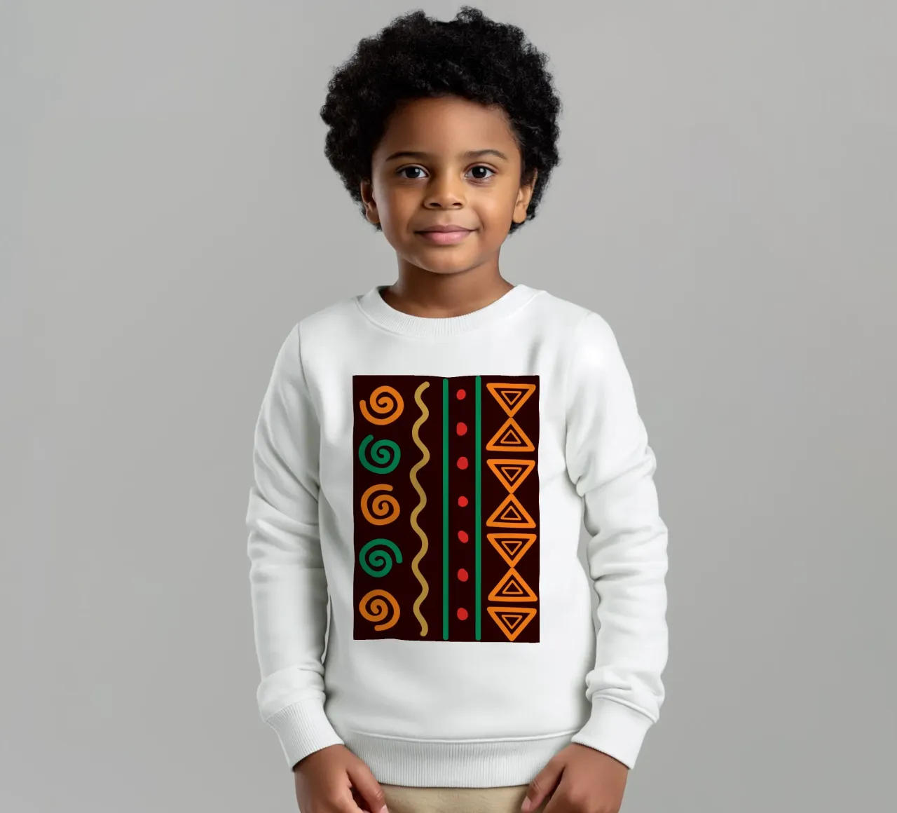 Afro design kids sweatshirt by LisaArtes