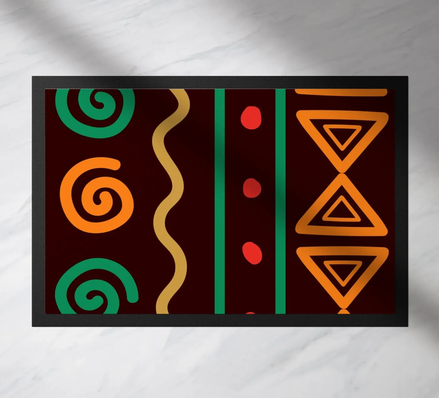 Afro design doormat by LisaArtes