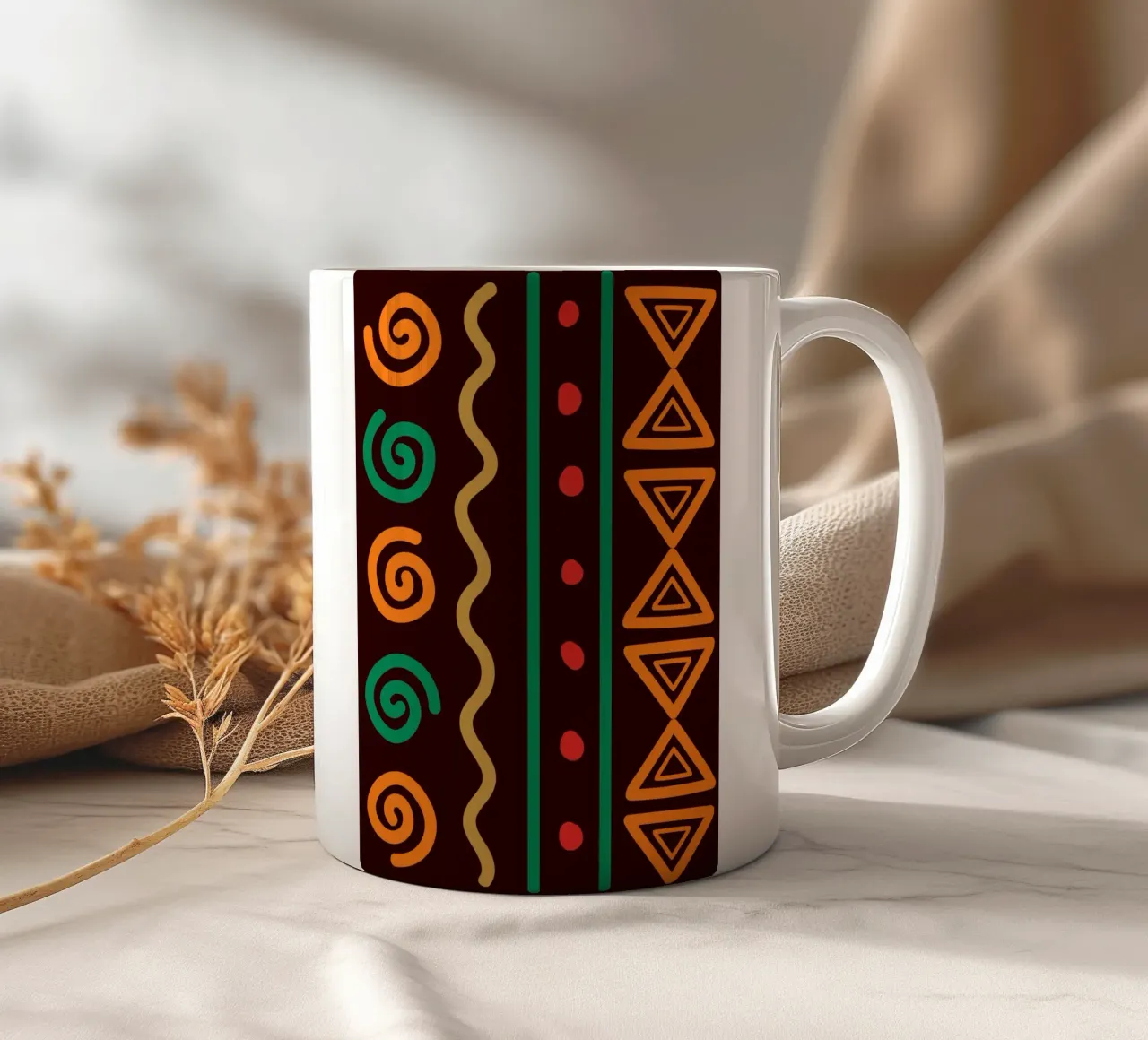 Afro design Keramik Tasse von LisaArtes