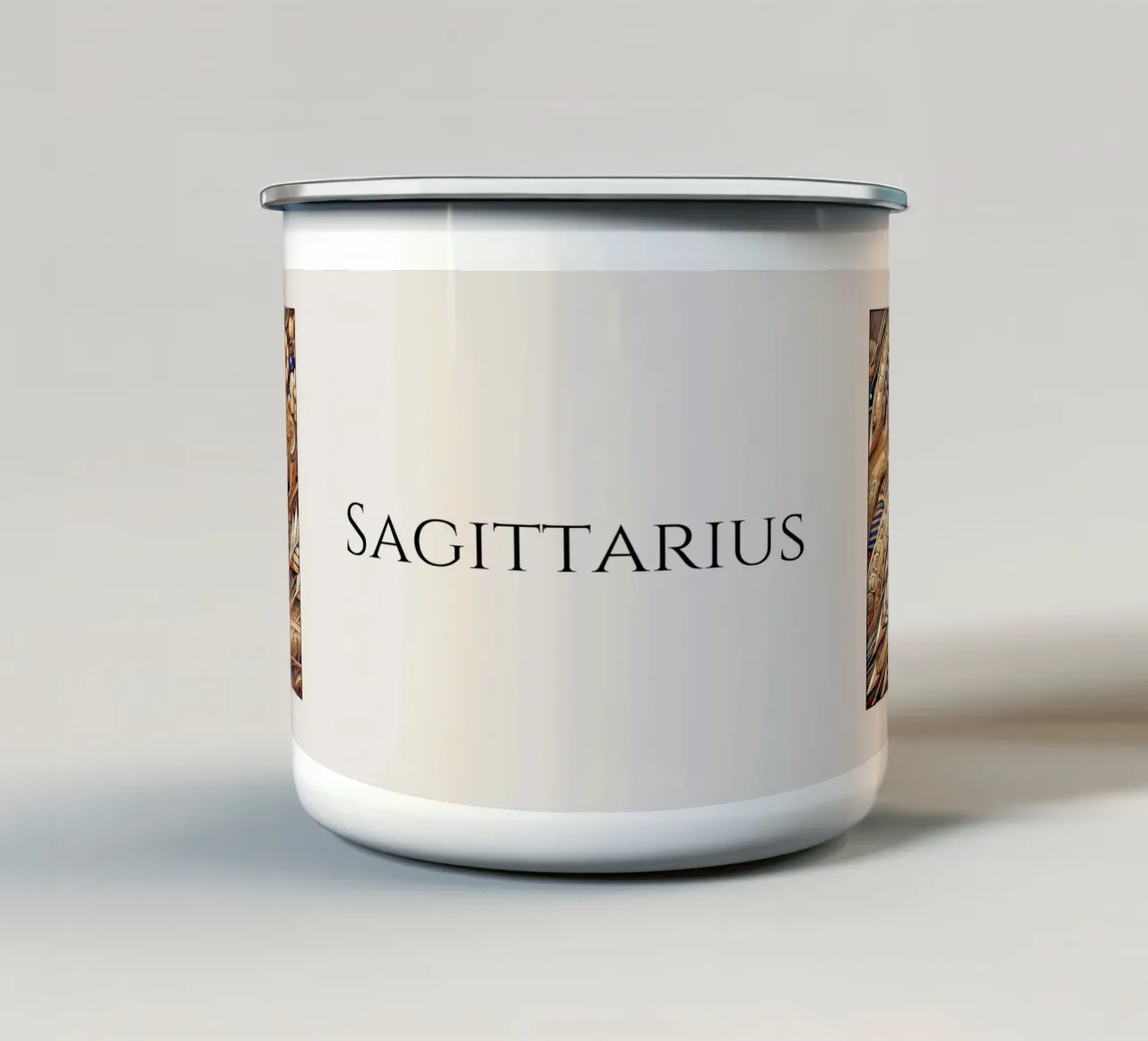 Astrologisch teken Boogschutter emaille mok van Art-Nouveau-Dsg