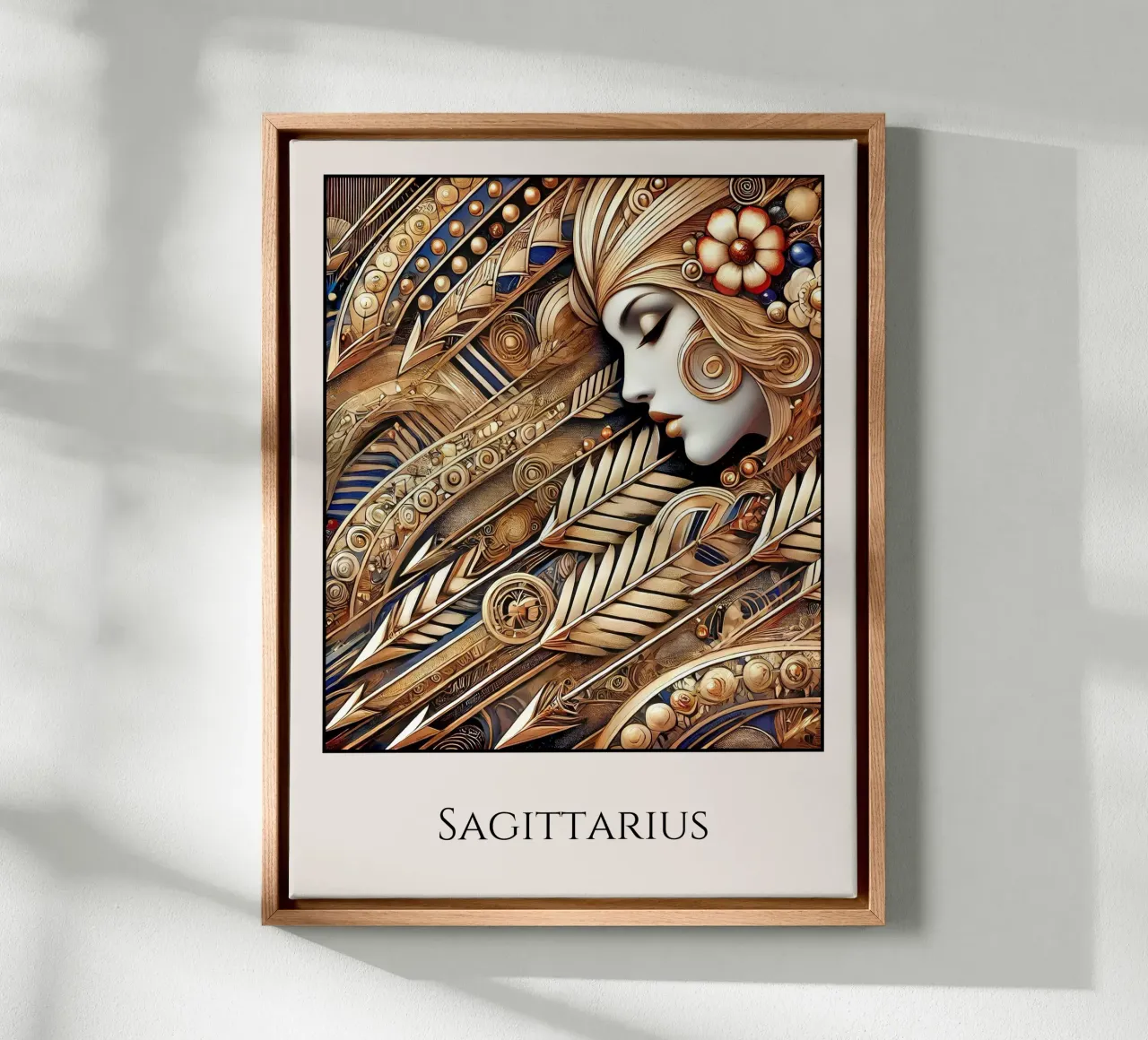 Signo astrológico Sagitario lienzo de Art-Nouveau-Dsg