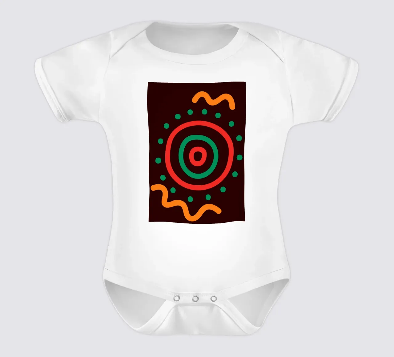 Afro circles body neonato maniche corte da LisaArtes