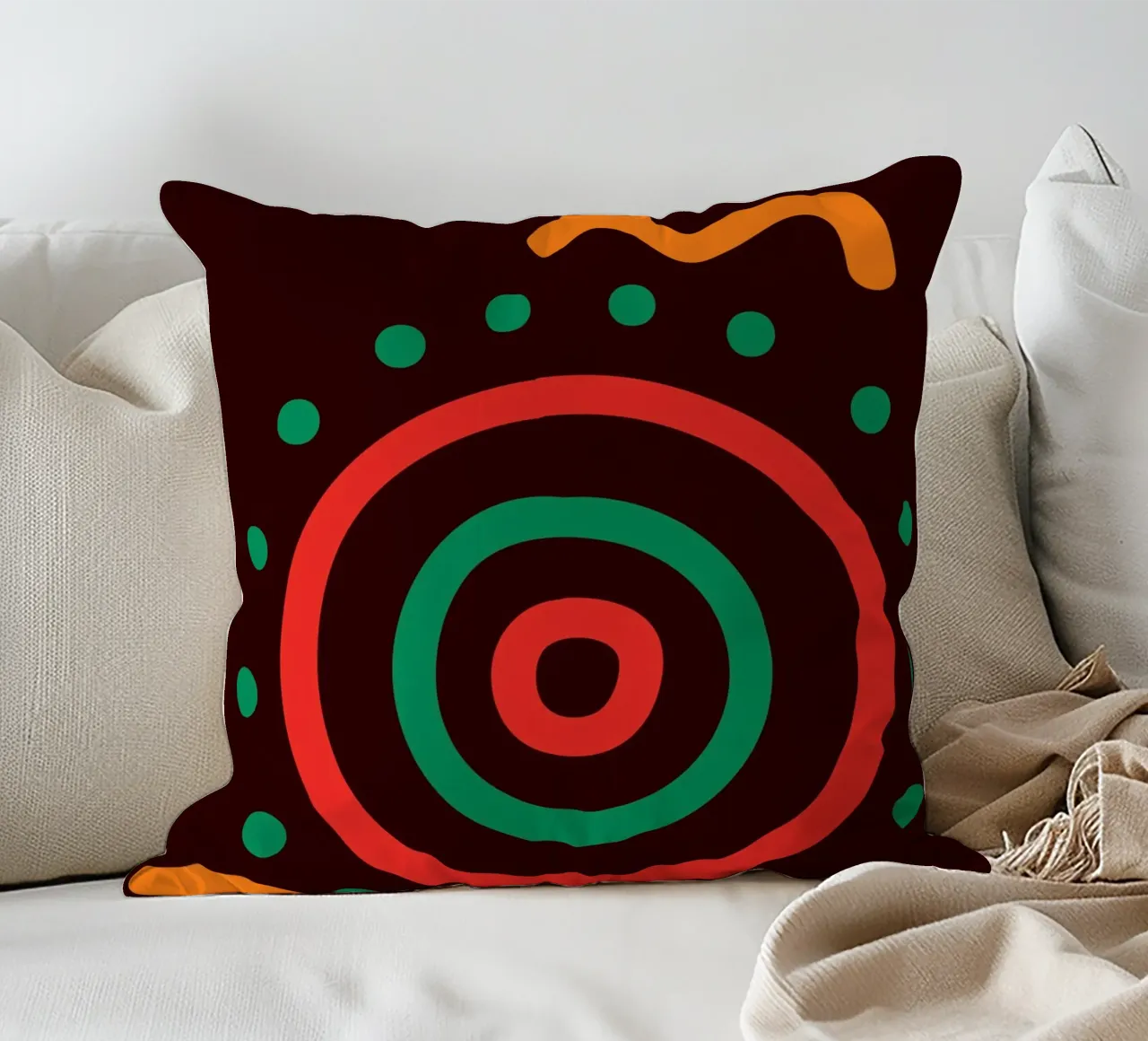 Afro circles cuscino da LisaArtes