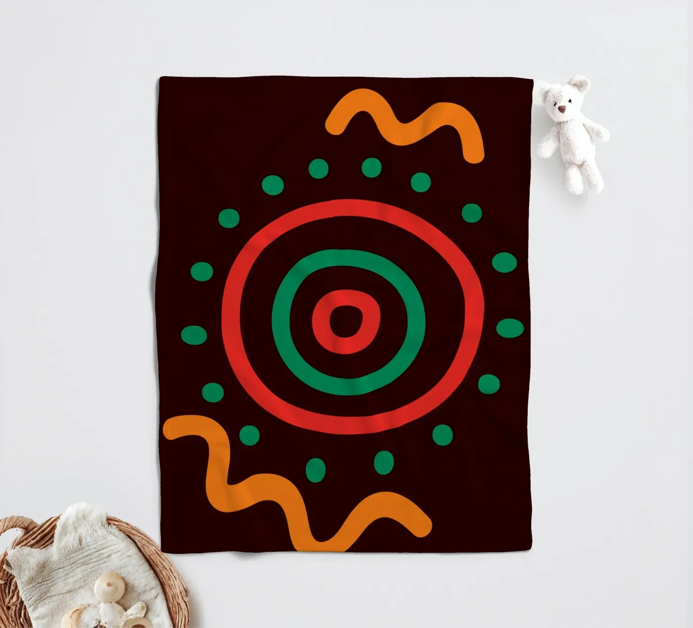 Afro circles Fleecedecke von LisaArtes