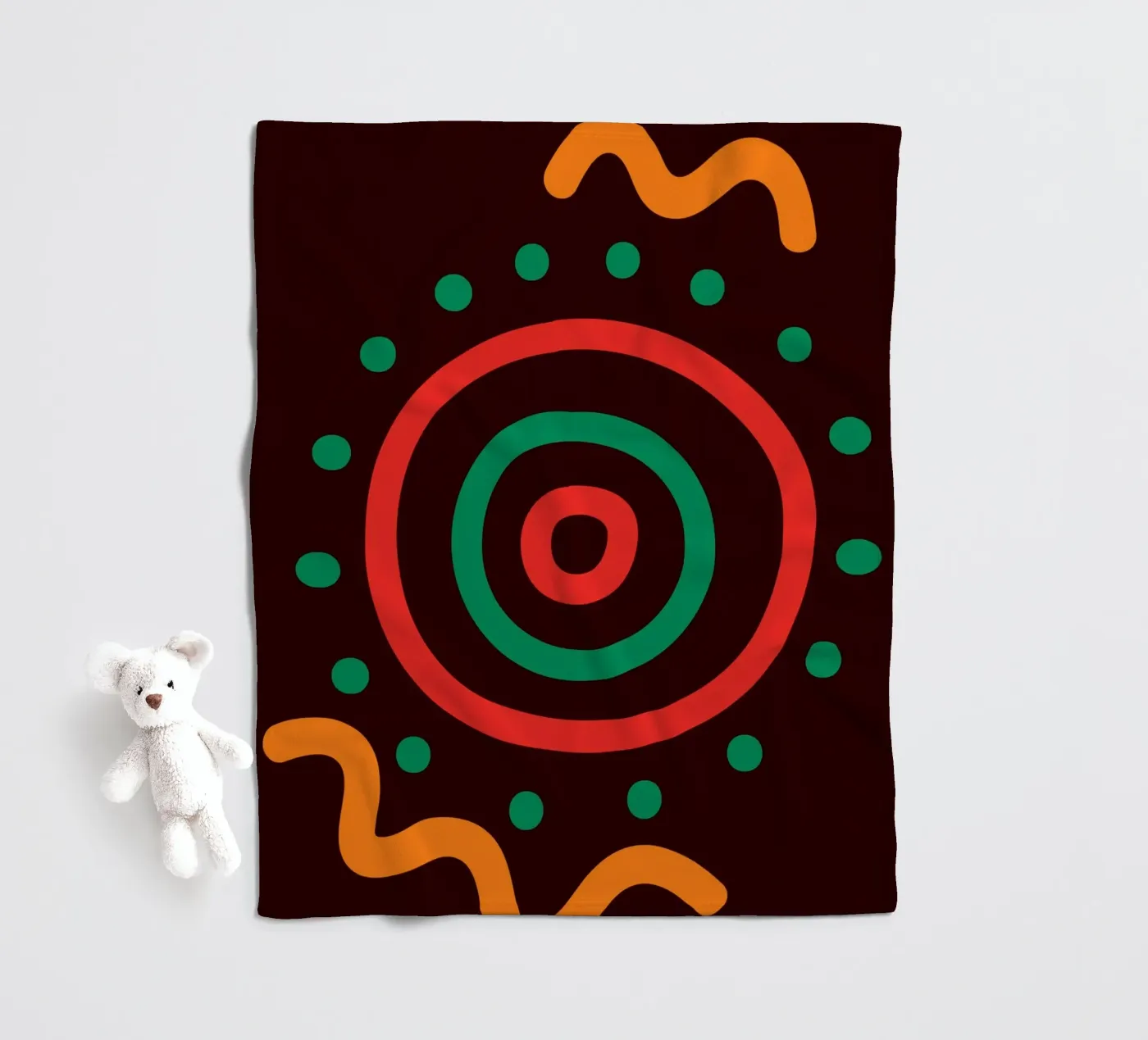 Afro circles Fleecedecke von LisaArtes