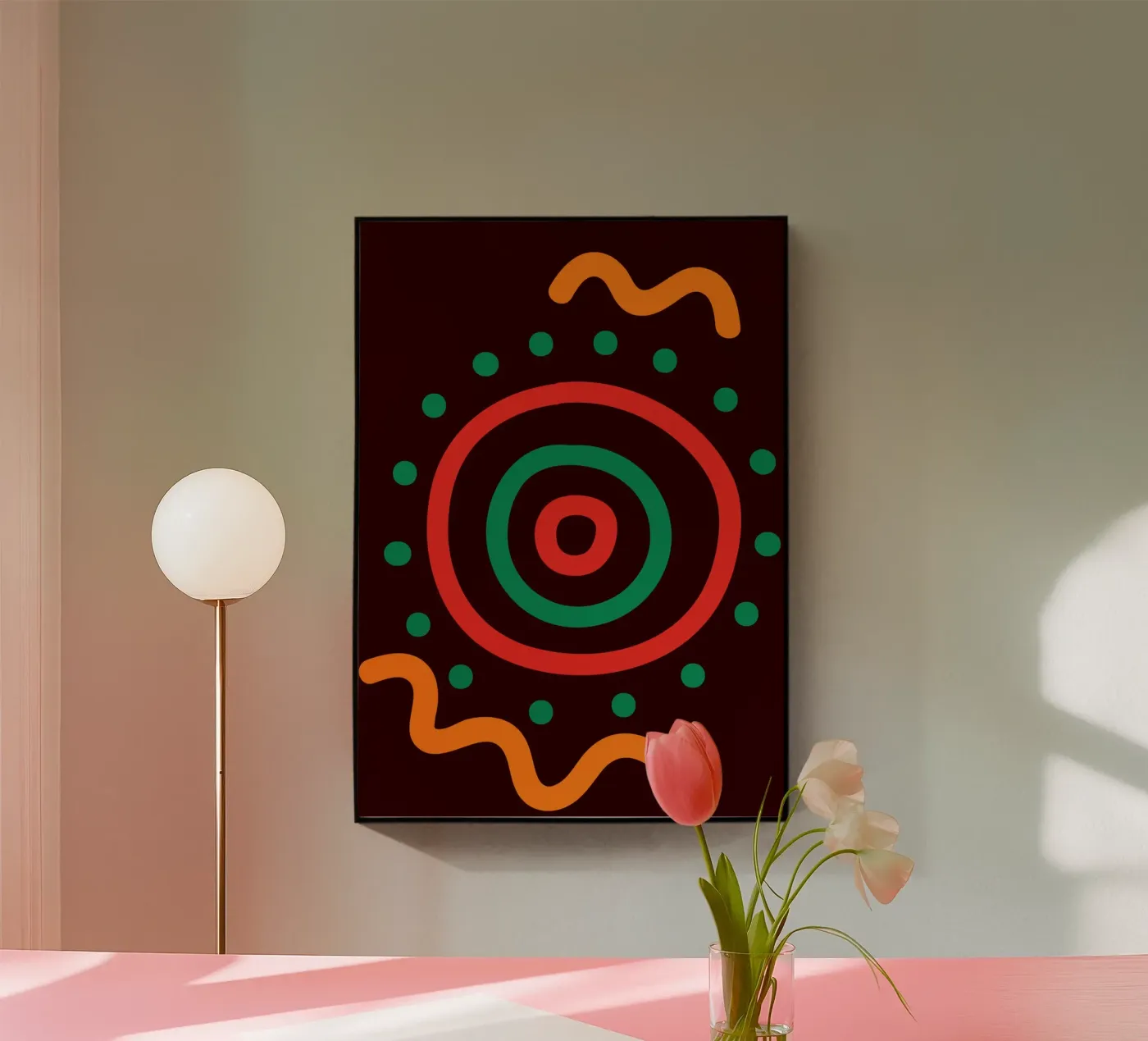 Afro circles acryl van LisaArtes