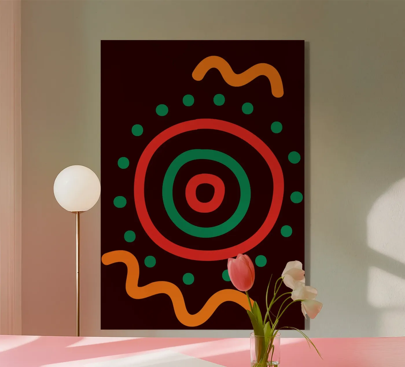 Afro circles acryl van LisaArtes