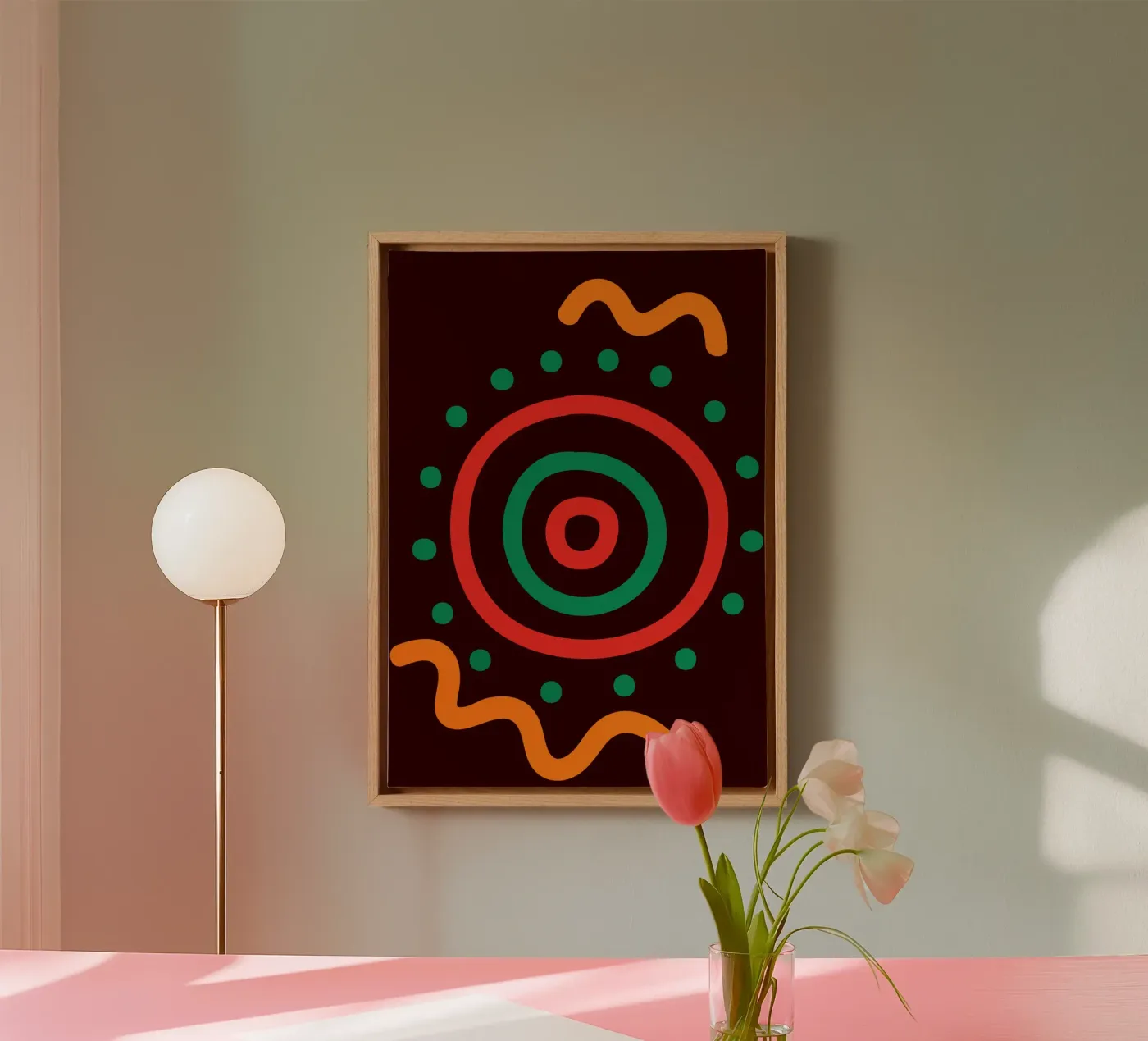 Afro circles tela da LisaArtes