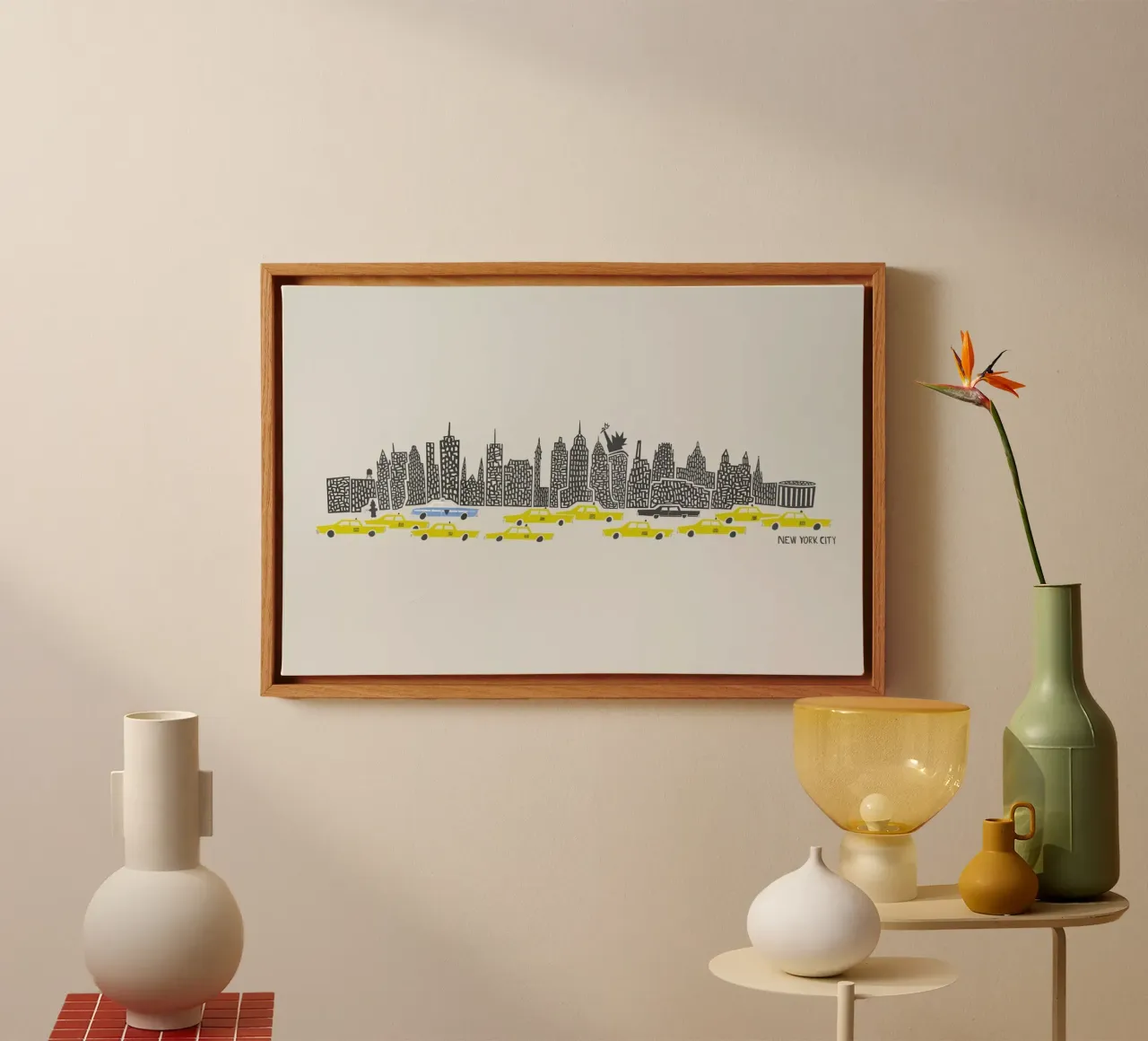 Panoramic New York tela con Cornice a cassetta da Fox & Velvet