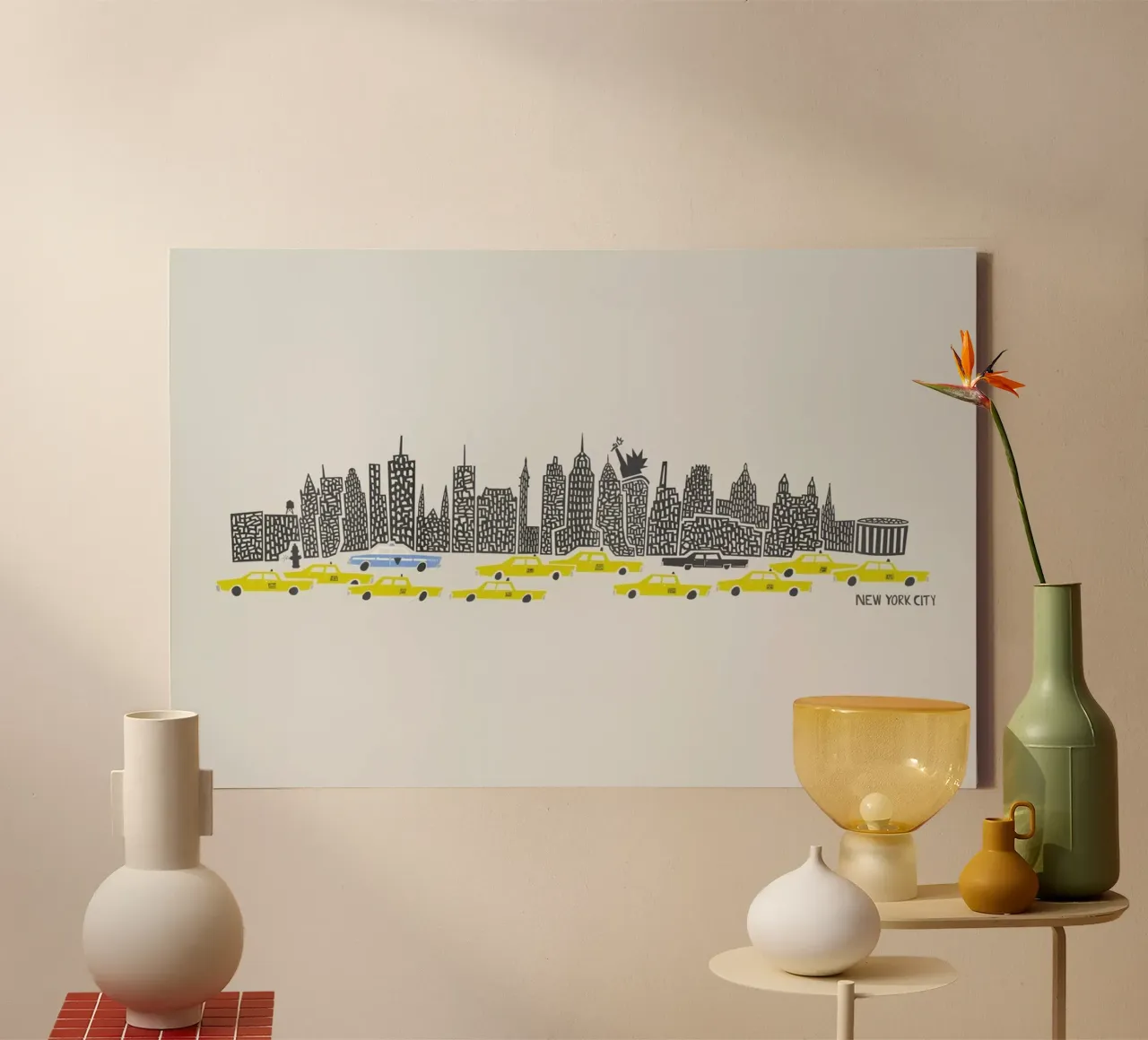 Panoramic New York tela con Cornice a cassetta da Fox & Velvet