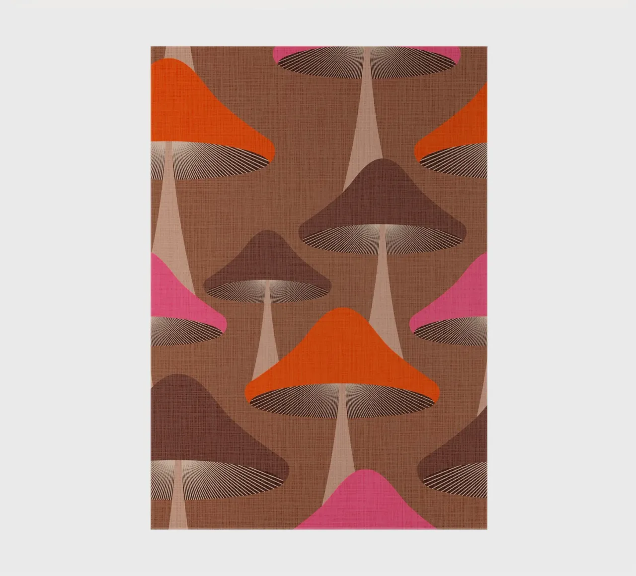 Surreal Mid Mod Fungi Design - Mousse moka carnet de notes de Dominique Vari