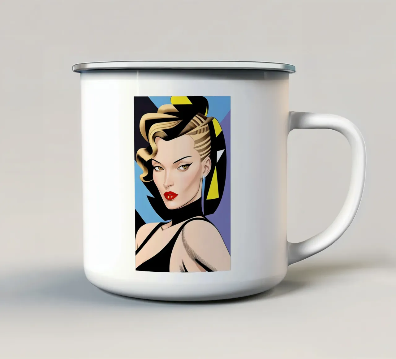 PASSERELLA DI MODA VOGUE tazza in smalto da ART DECO