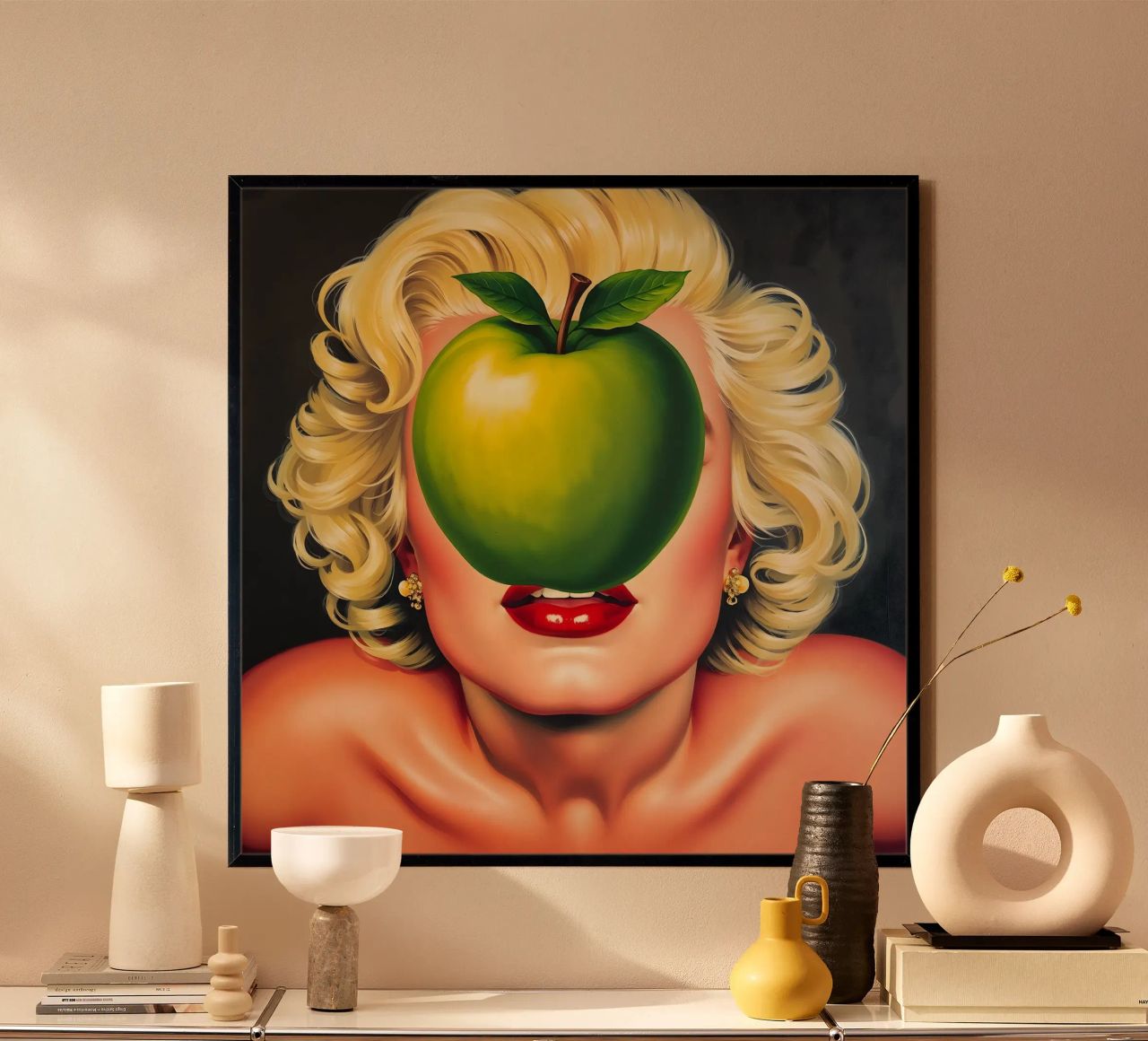 Das Geheimnis des Apfels: Eine Hommage an René Magritte Hahnemühle von Studio Mooodz