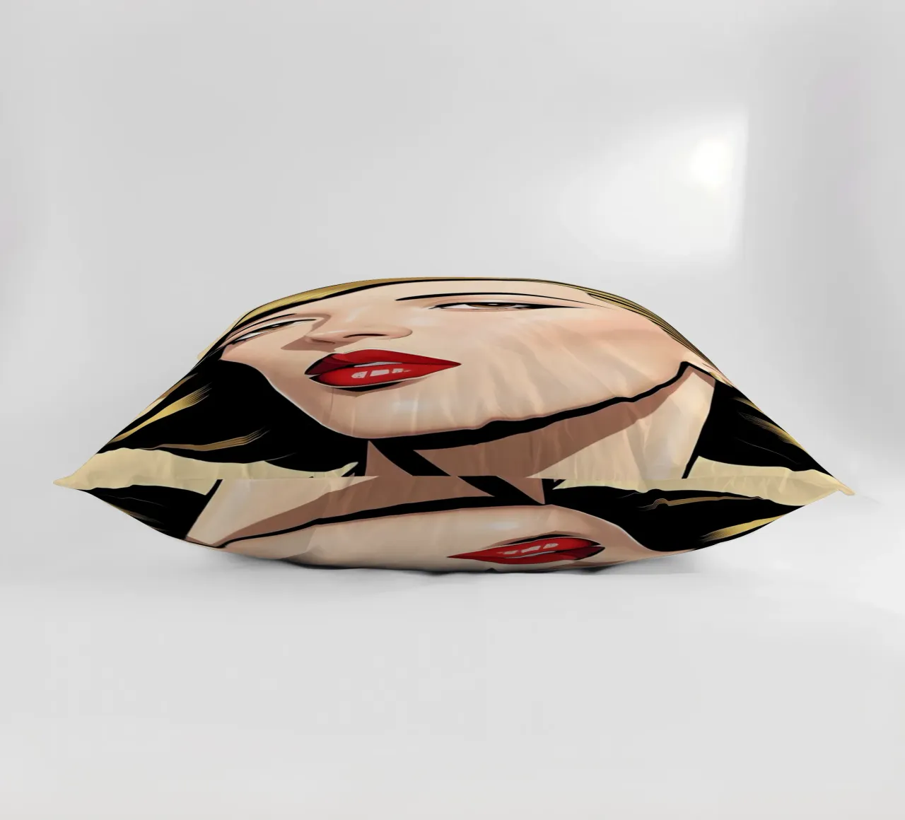 RITRATTO GRAFICO FEMMINILE cuscino da ART DECO