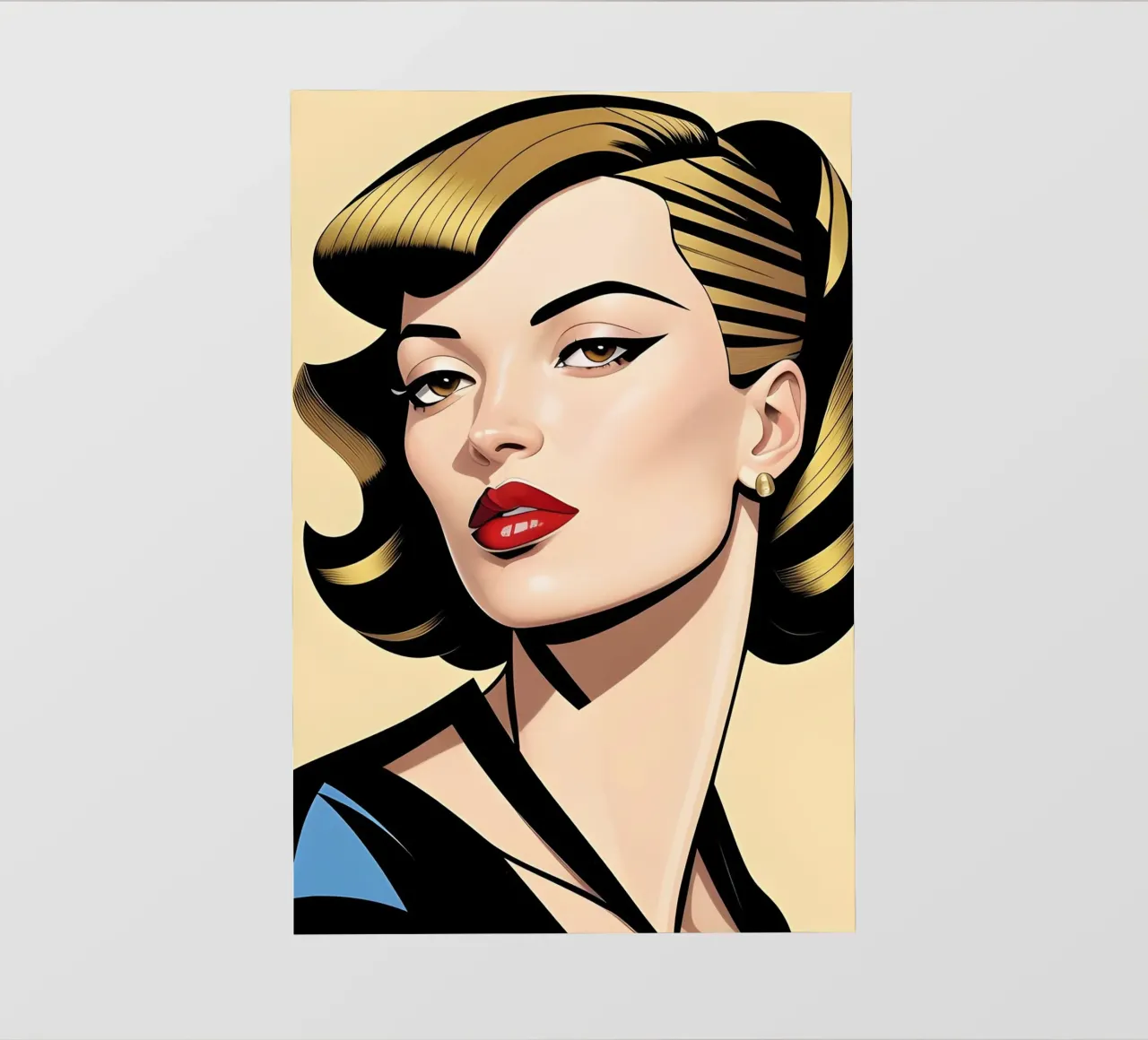 RITRATTO GRAFICO FEMMINILE telo in pvc da ART DECO
