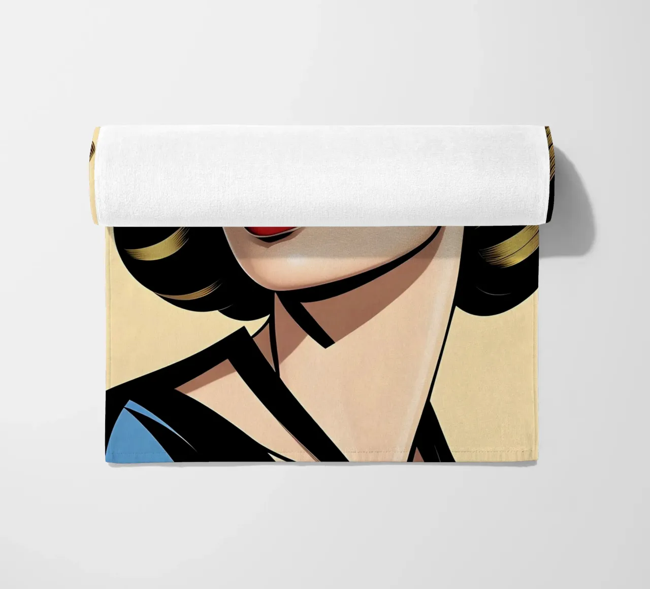 RITRATTO GRAFICO FEMMINILE telo mare da ART DECO