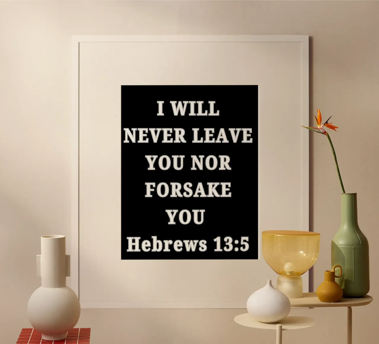 Christian Themed Products poster with wooden frame by Lionandlamb