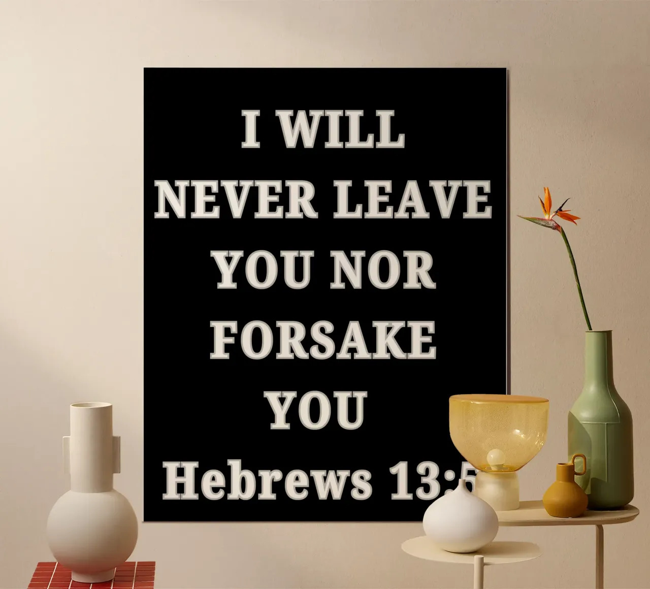 Christian Themed Products poster with wooden frame by Lionandlamb