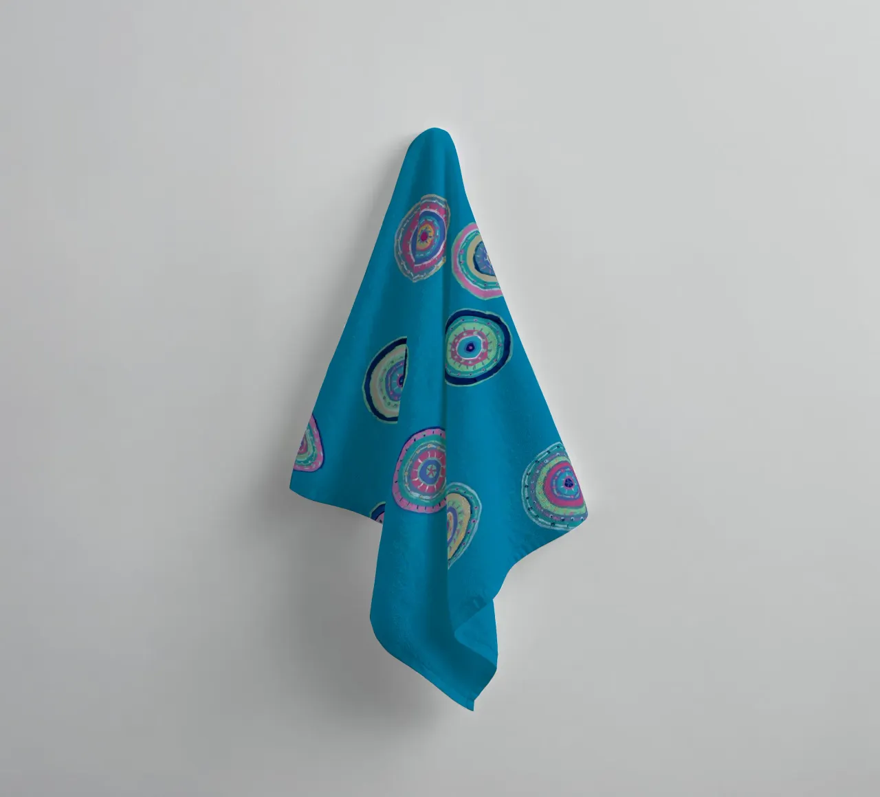 Dancing Orbs towel by Helen Joynson