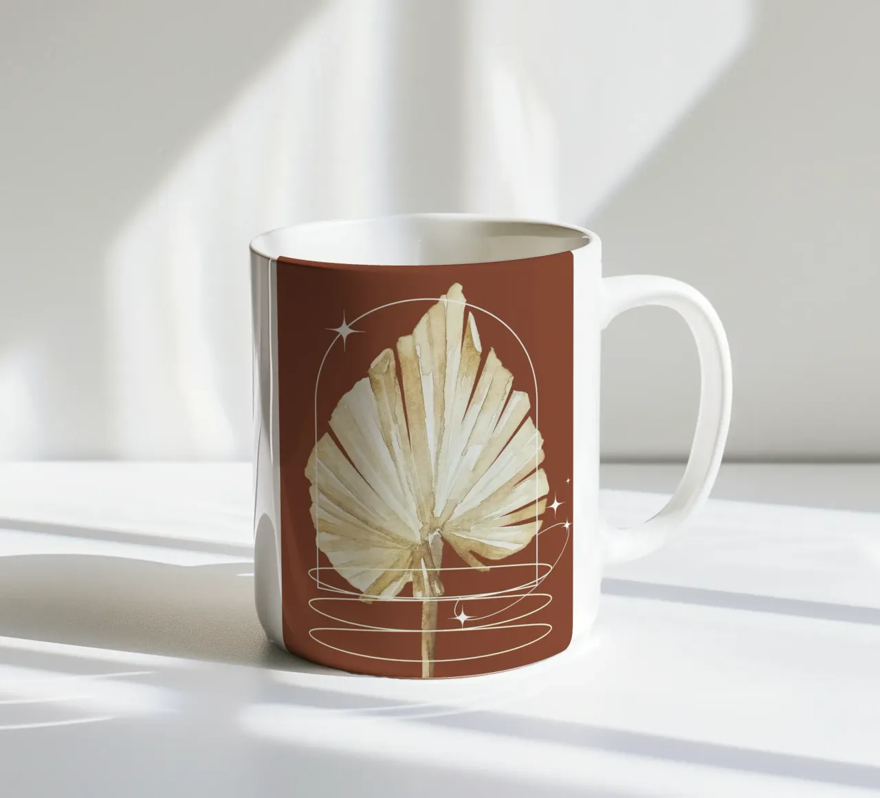 dried palm leaf tazza in ceramica da ramosashop