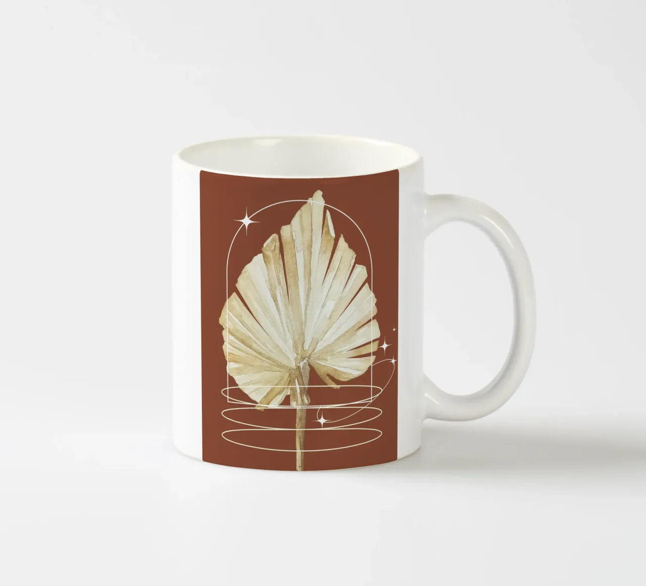 dried palm leaf tazza in ceramica da ramosashop