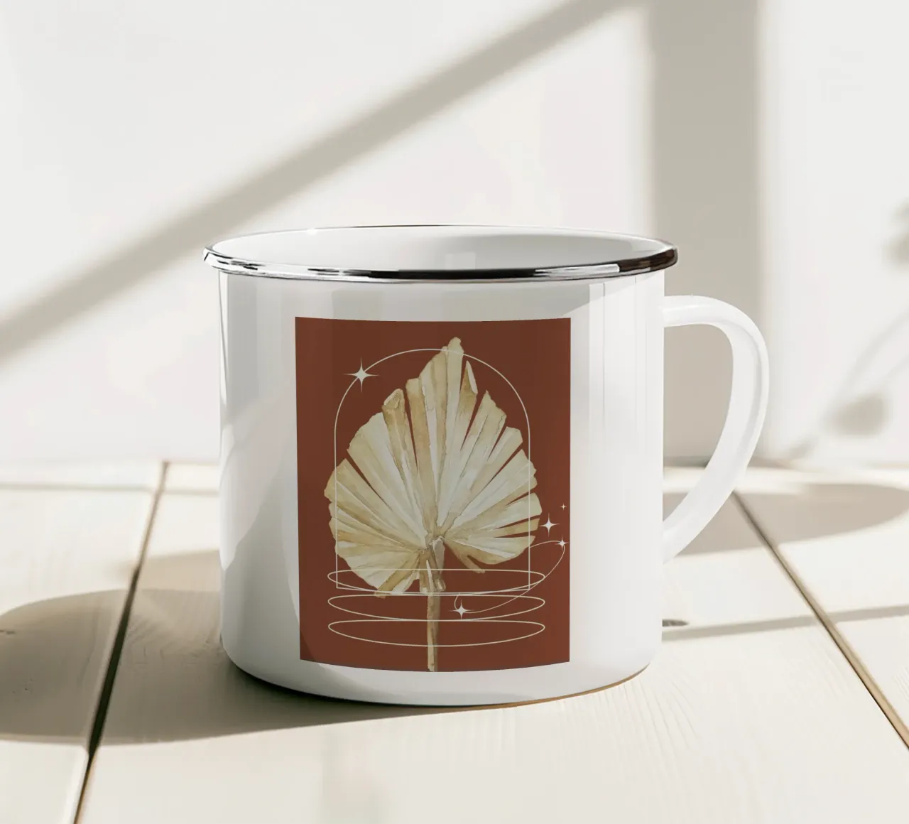 dried palm leaf tazza in smalto da ramosashop