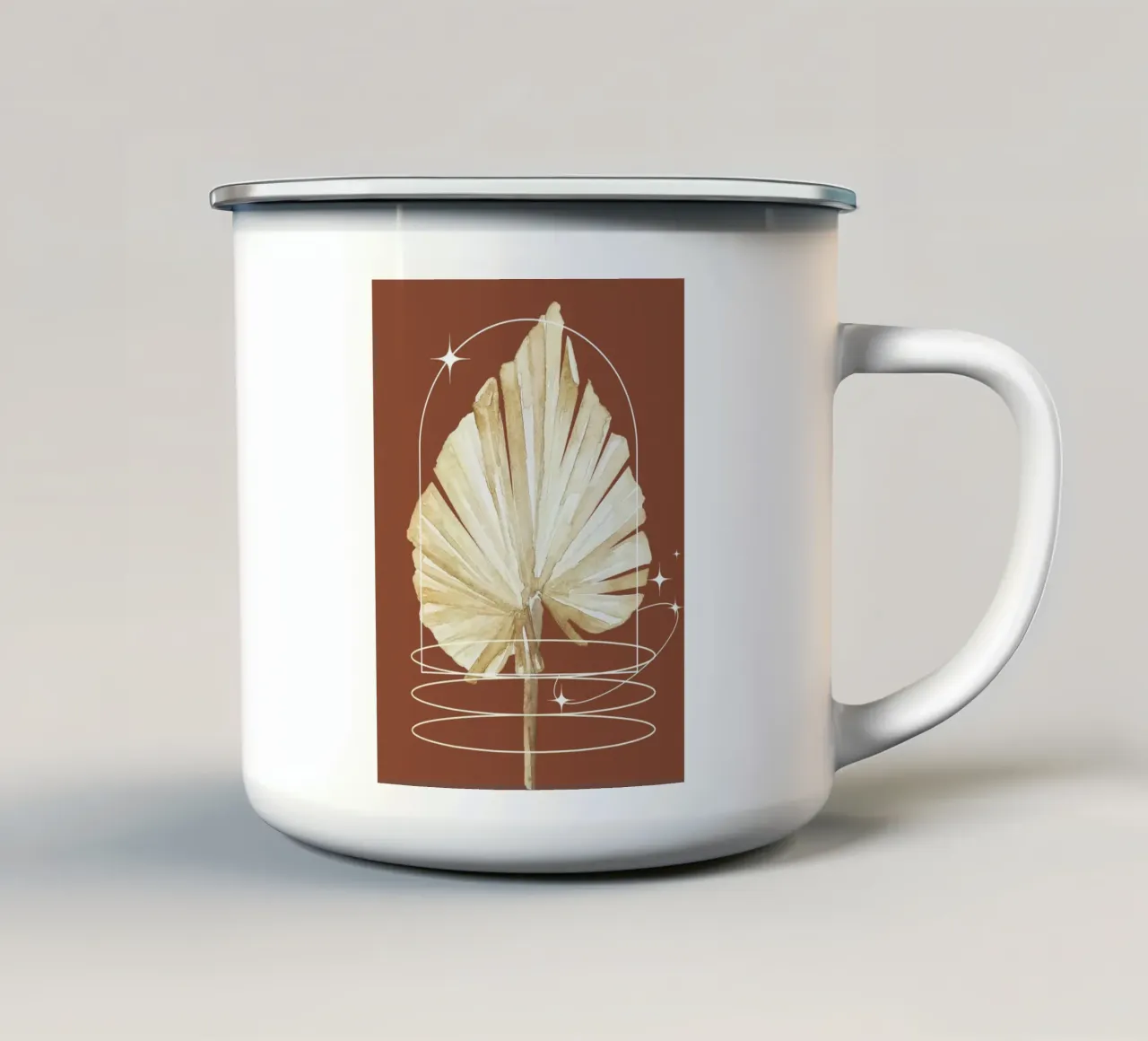 dried palm leaf tazza in smalto da ramosashop