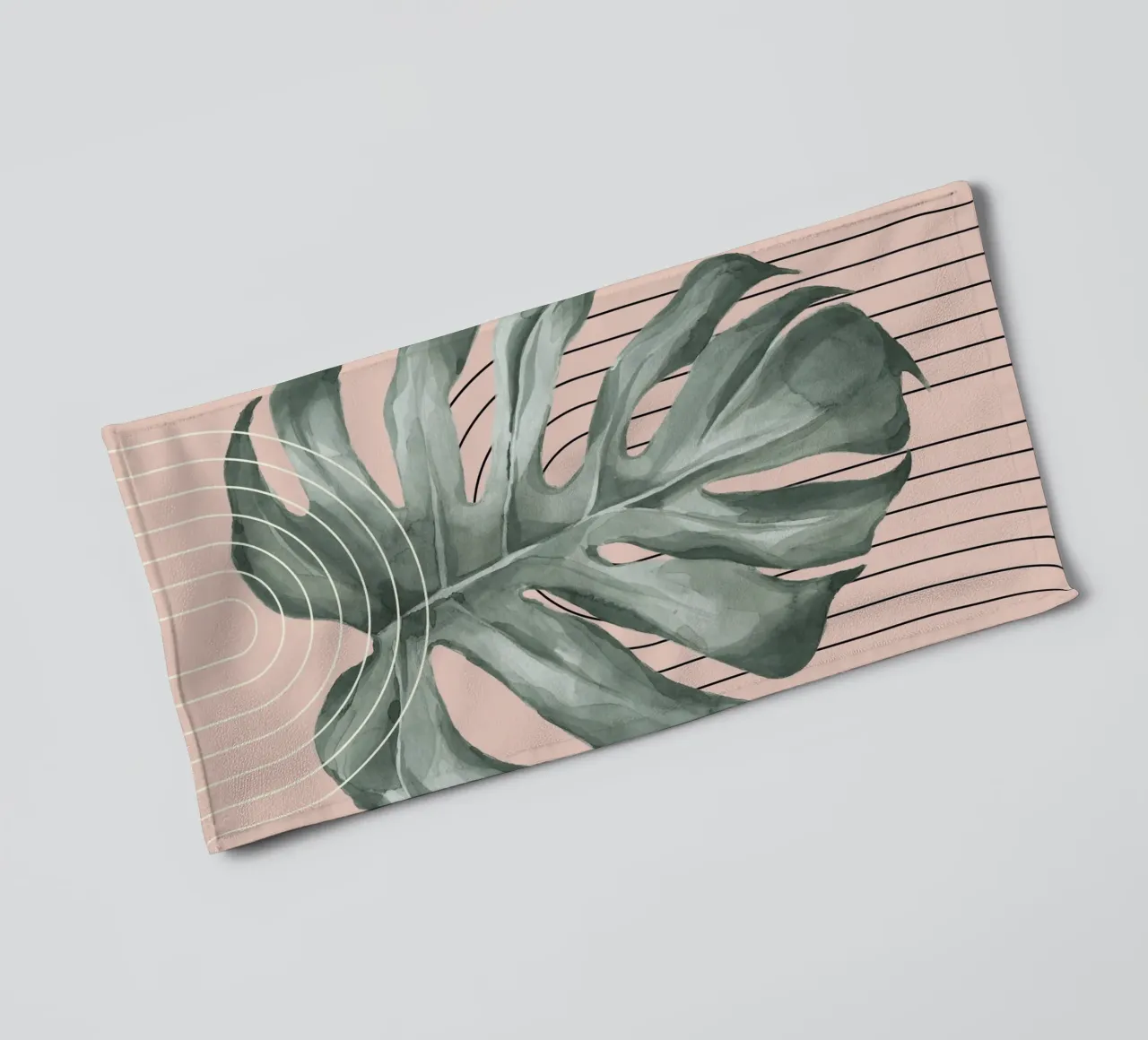 large monstera leaf asciugamano da bagno da ramosashop