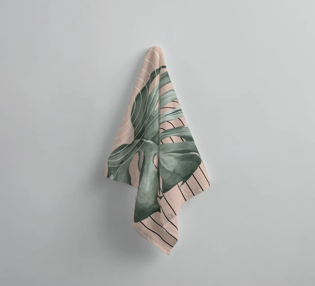 large monstera leaf asciugamano da bagno da ramosashop