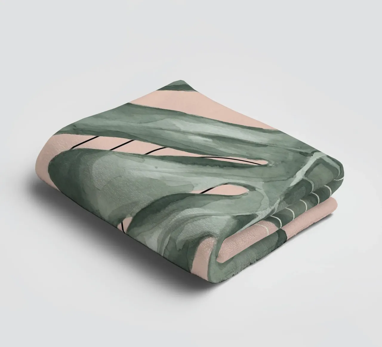 large monstera leaf asciugamano da bagno da ramosashop
