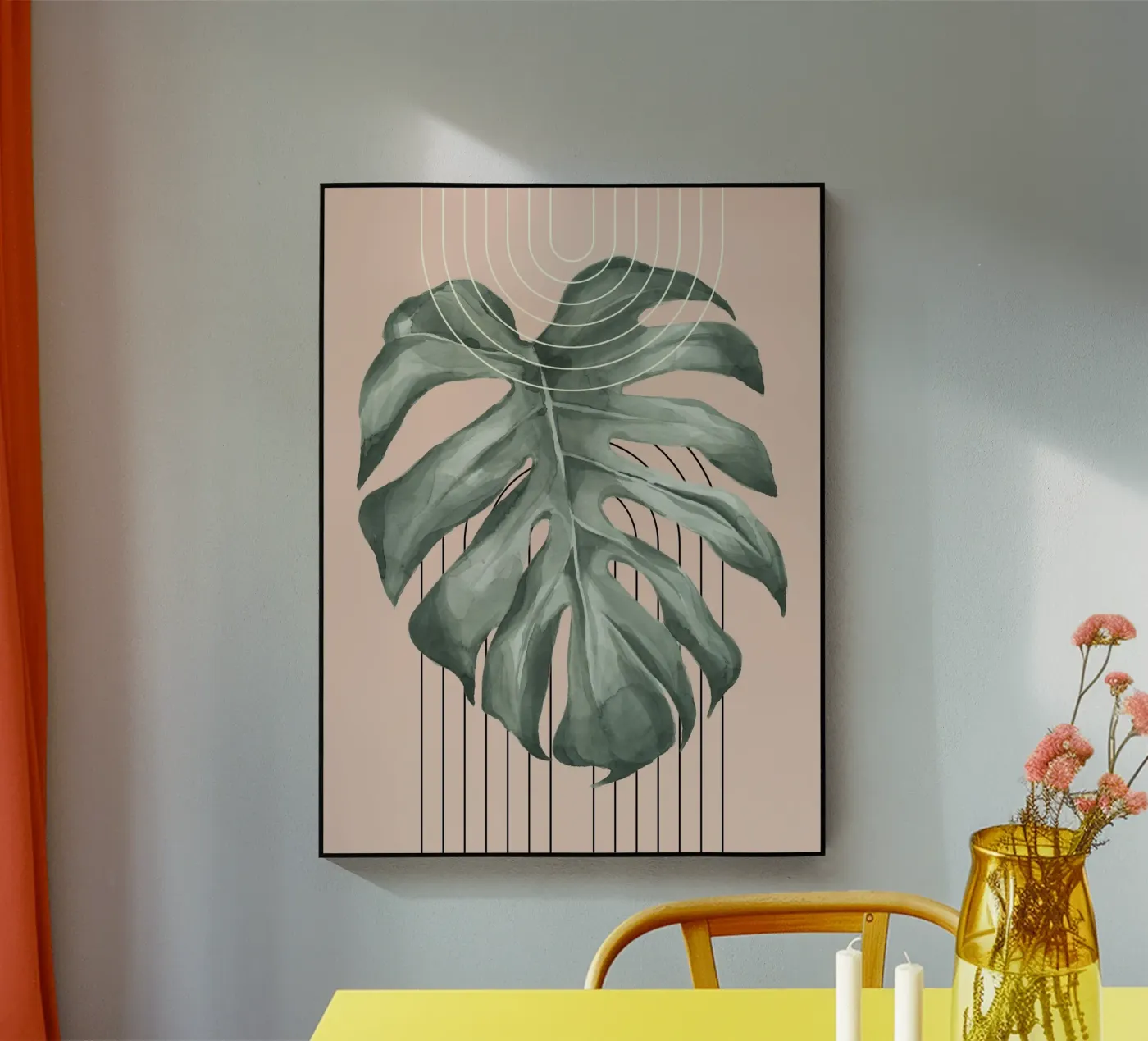 large monstera leaf plexiglas de ramosashop