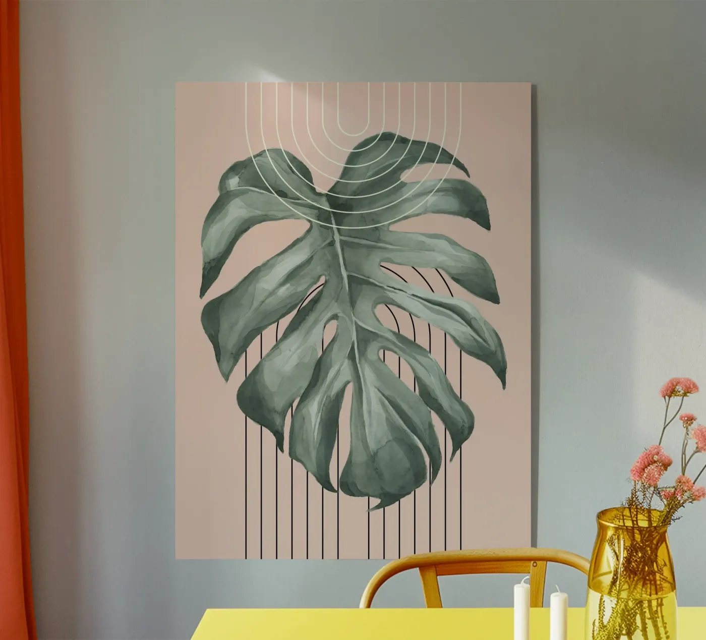 large monstera leaf plexiglas de ramosashop