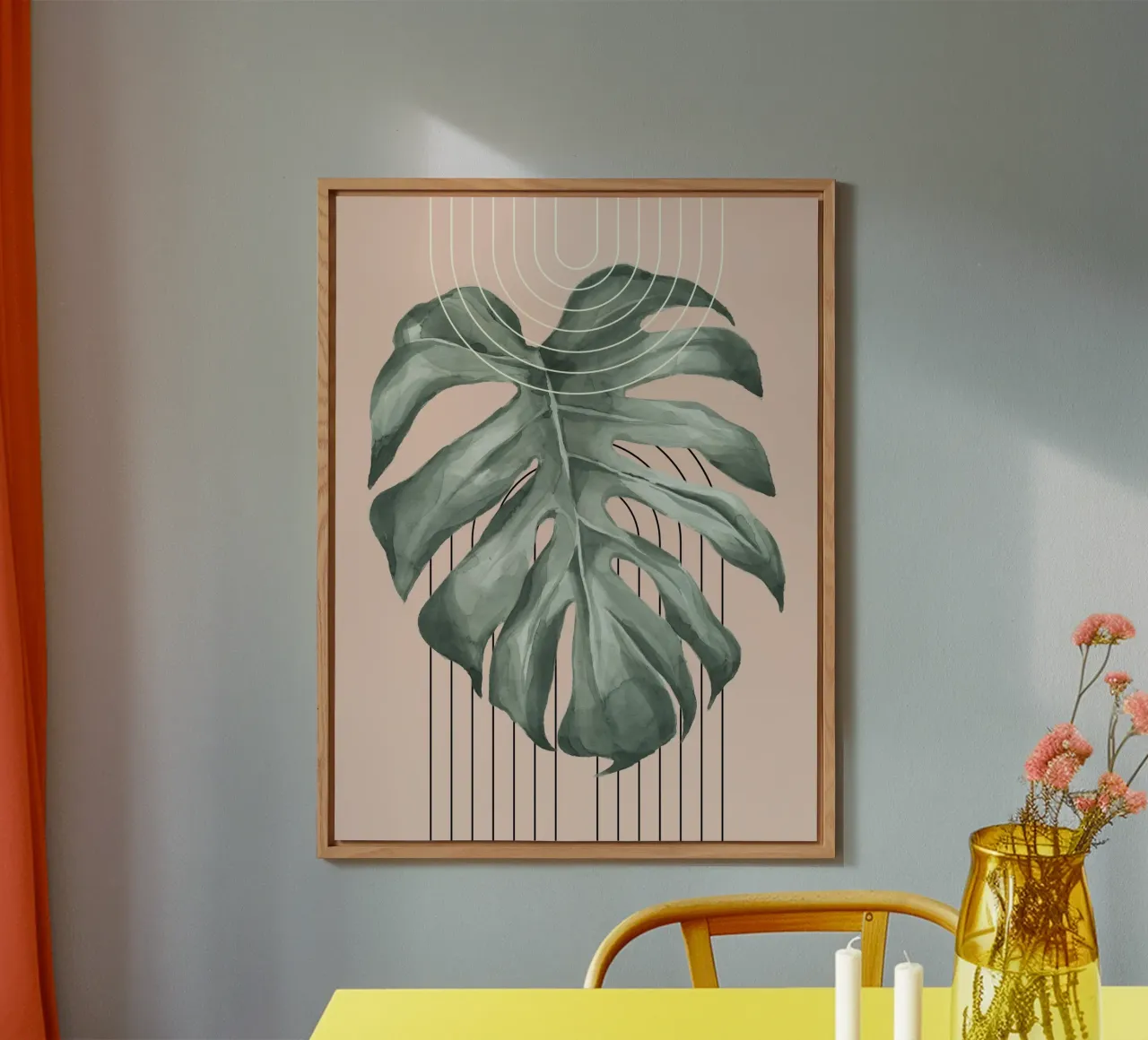 large monstera leaf alluminio dibond da ramosashop