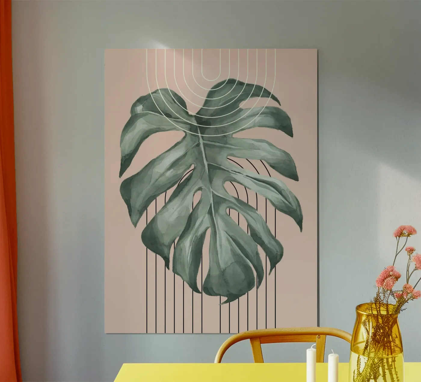 large monstera leaf poster de ramosashop
