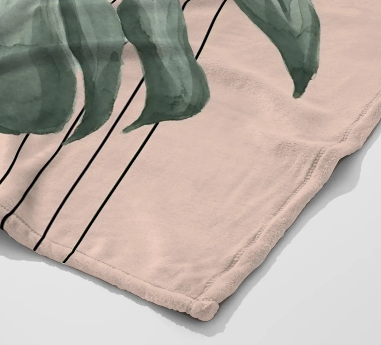 large monstera leaf Fleecedecke von ramosashop