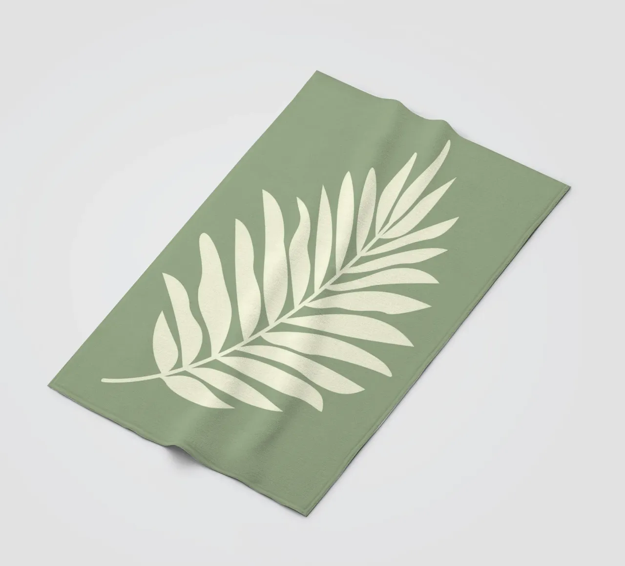 simple depiction of a pale leaf coperta in pile da ramosashop