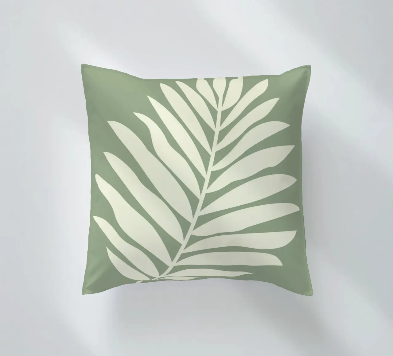 simple depiction of a pale leaf cuscino da ramosashop