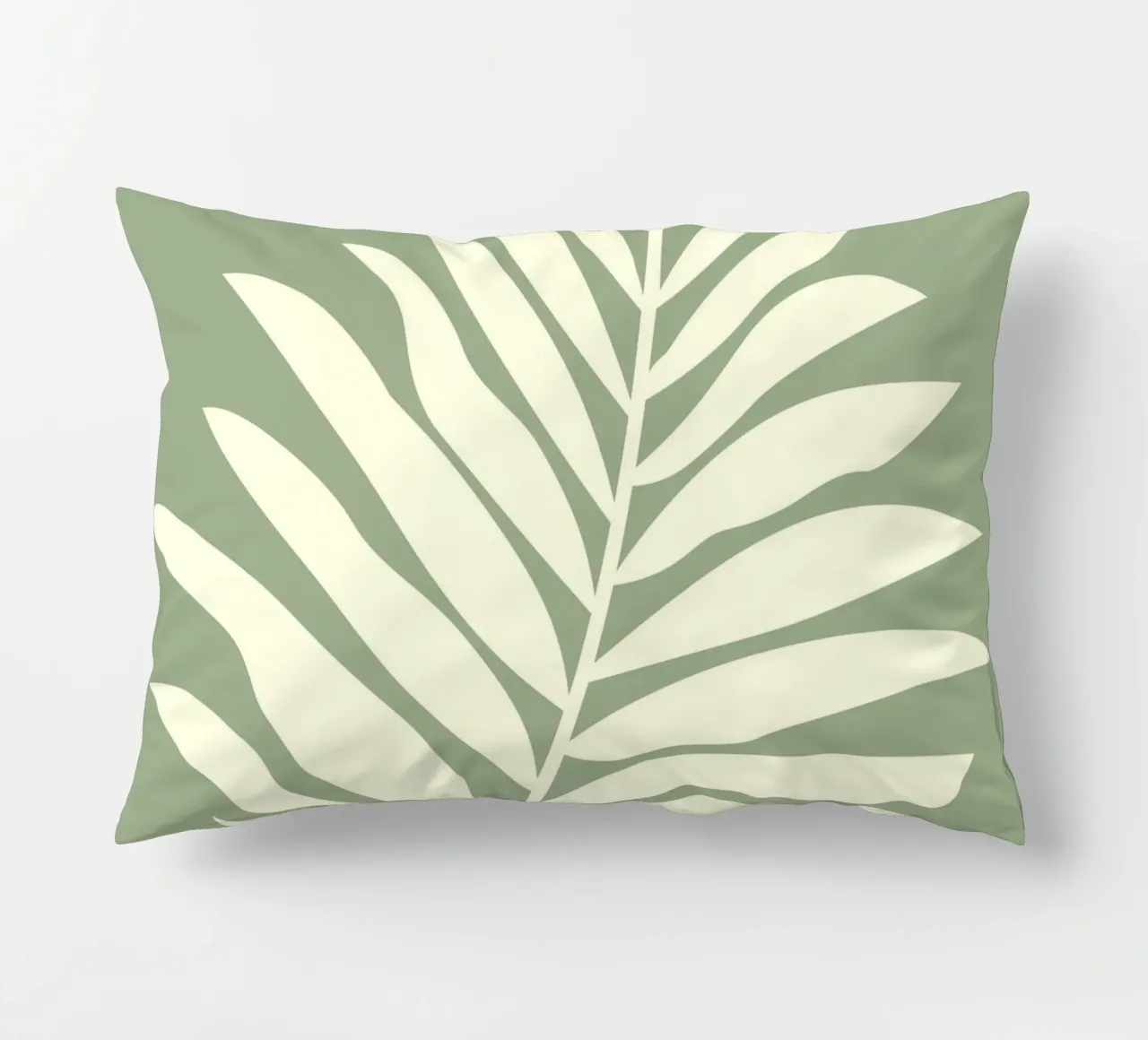 simple depiction of a pale leaf cuscino da ramosashop