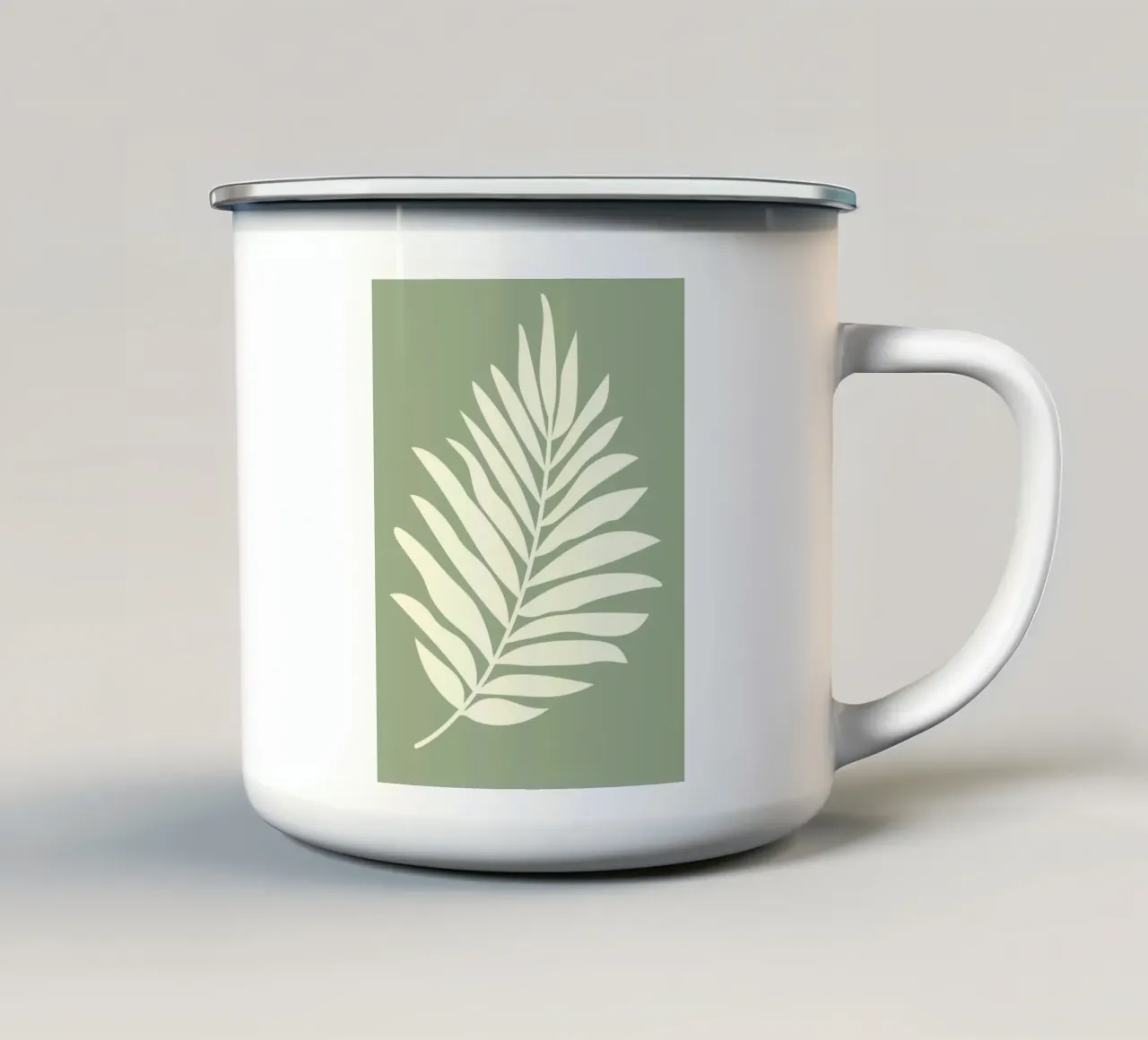 simple depiction of a pale leaf tazza in smalto da ramosashop